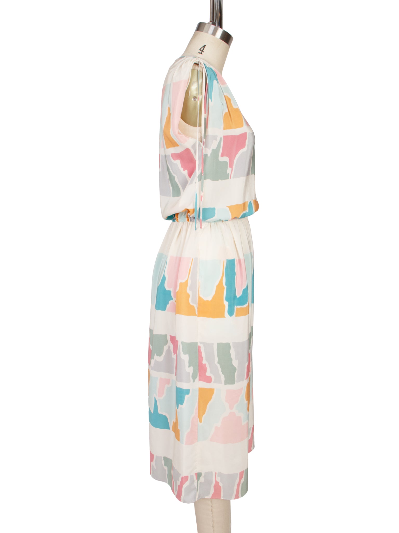 Mary McFadden Silk Watercolor Dress