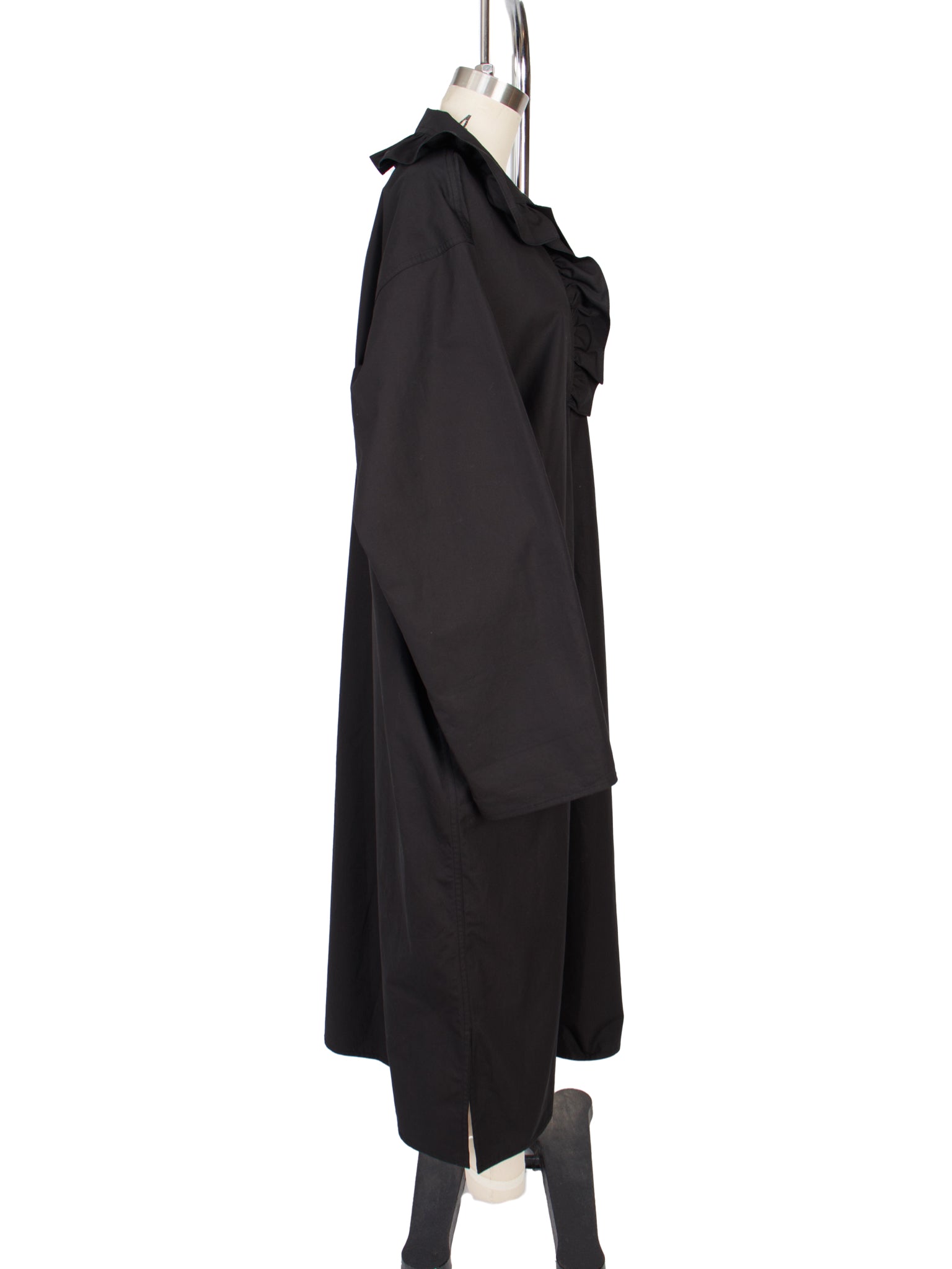 Sofie D'Hoore Poplin Cotton Ruffle Trim Dress