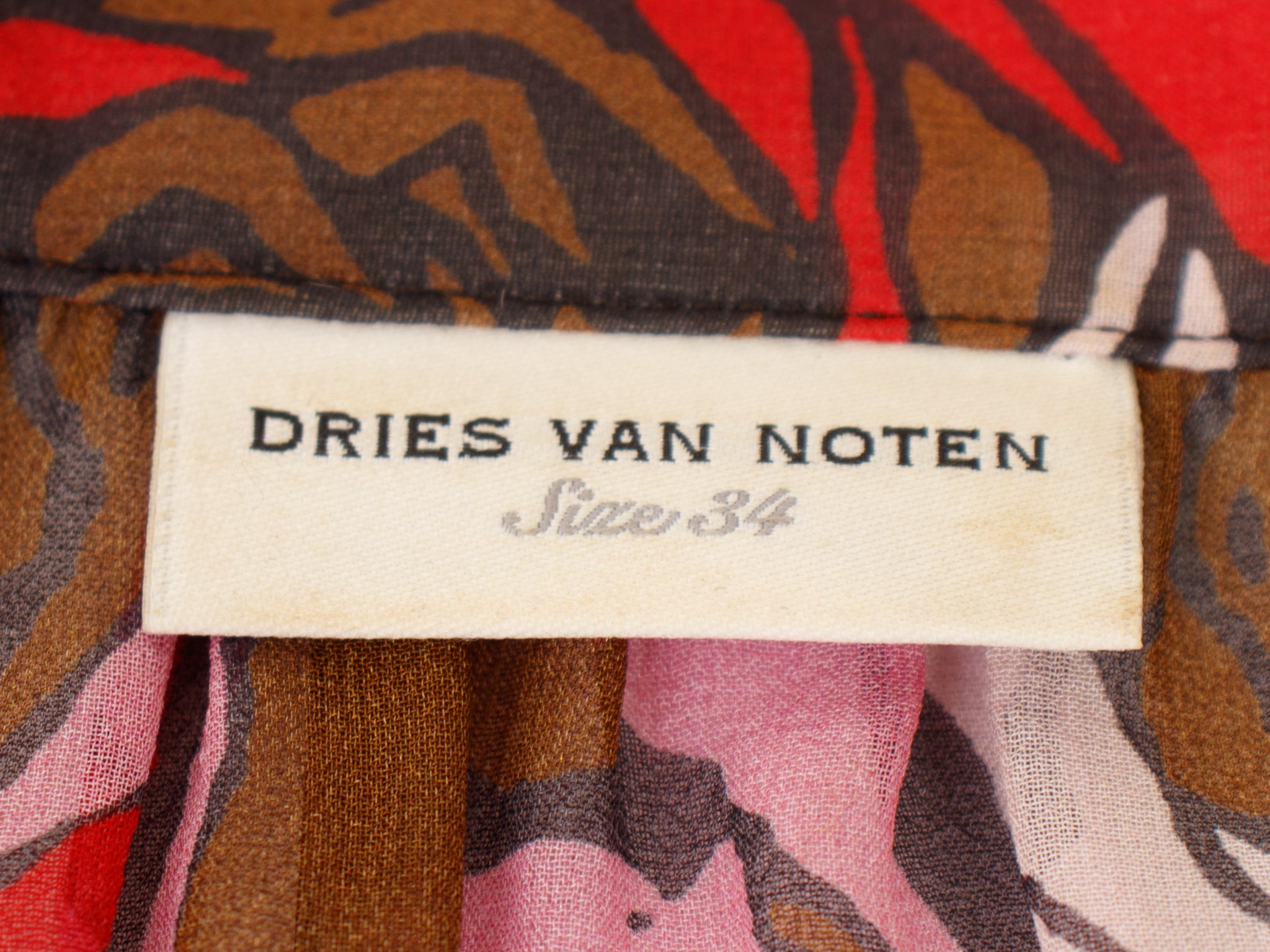 FW '21 Dries Van Noten Georgette Floral Blouse as-is (neckline)