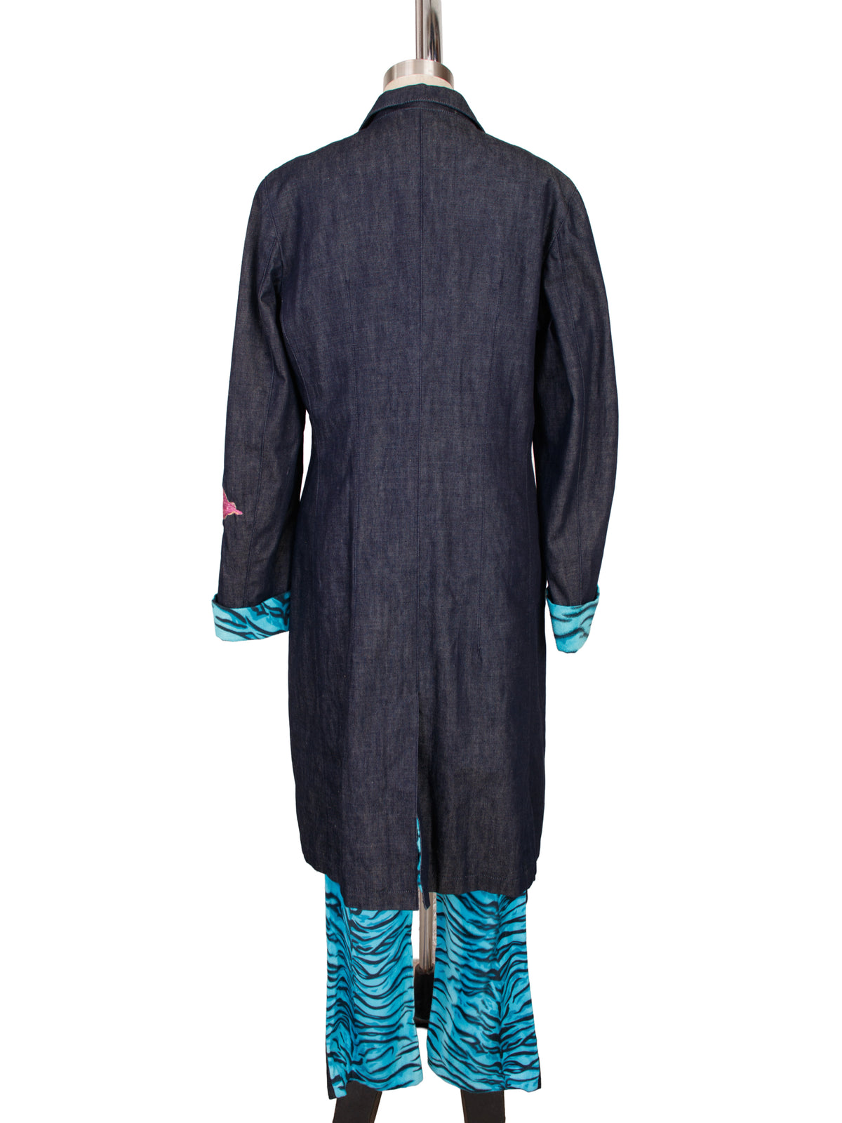 Versace Jeans Couture Blue Tiger Print Pant Set*