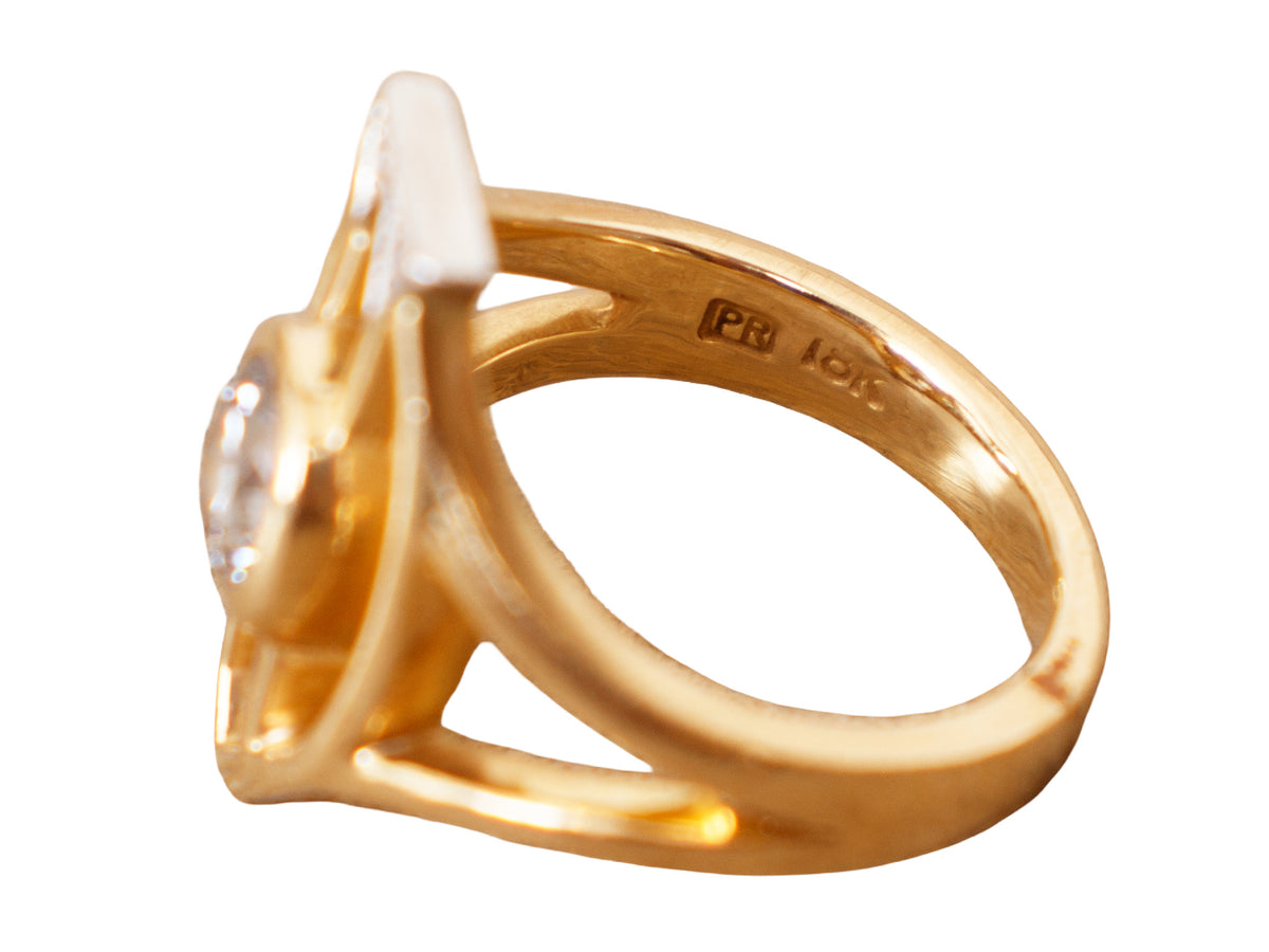18k Antique Art Noveau Diamond Ring*