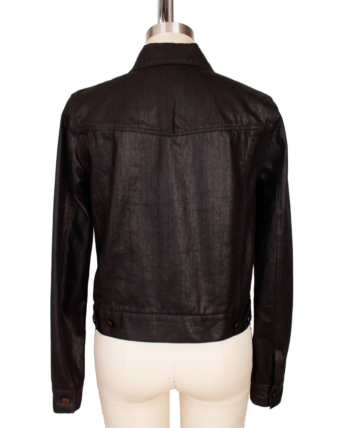 2018 Saint Laurent Coated Denim Trucker Jacket