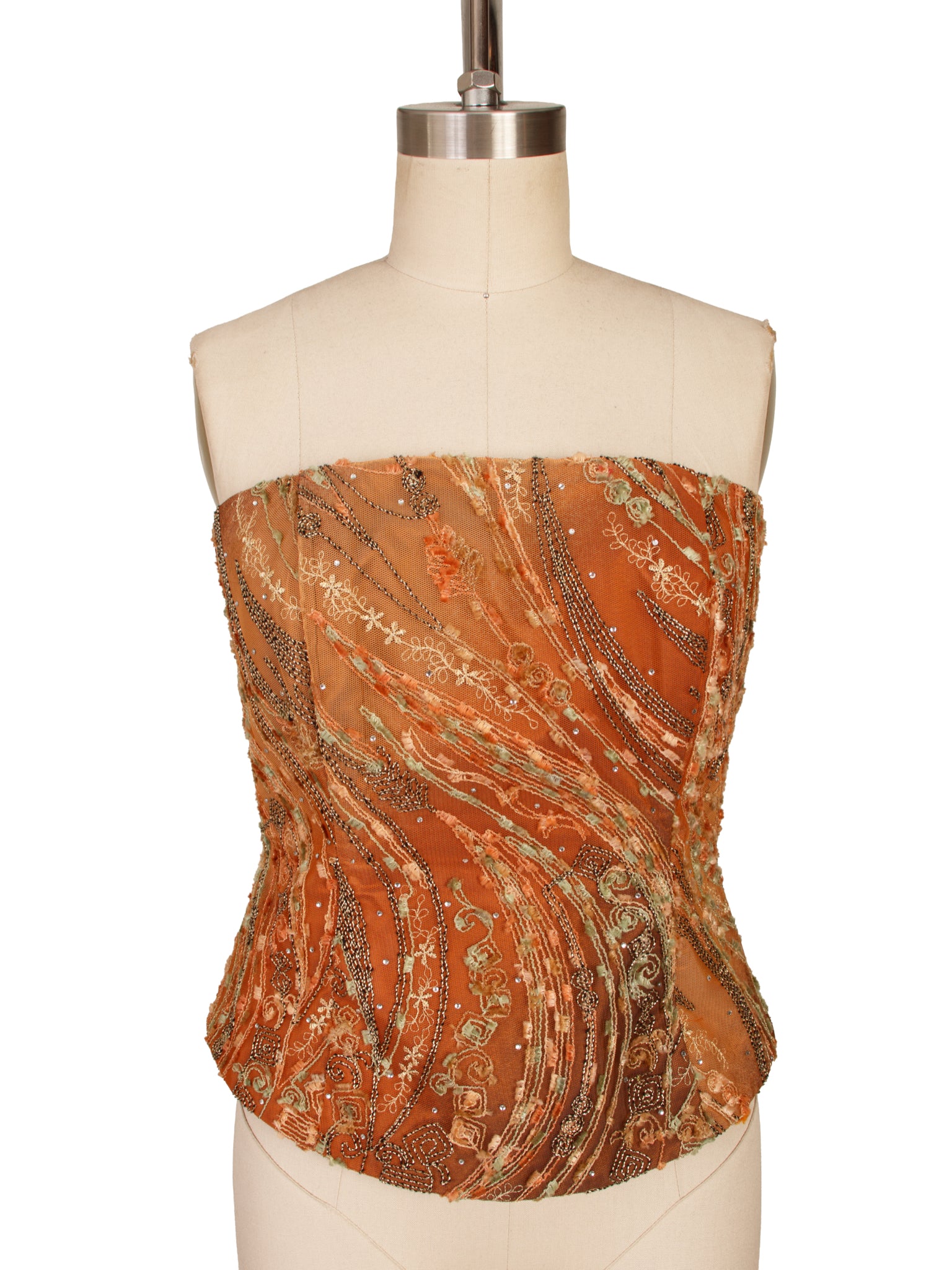 Gigi Clark Silk Tulle Embroidered Corset
