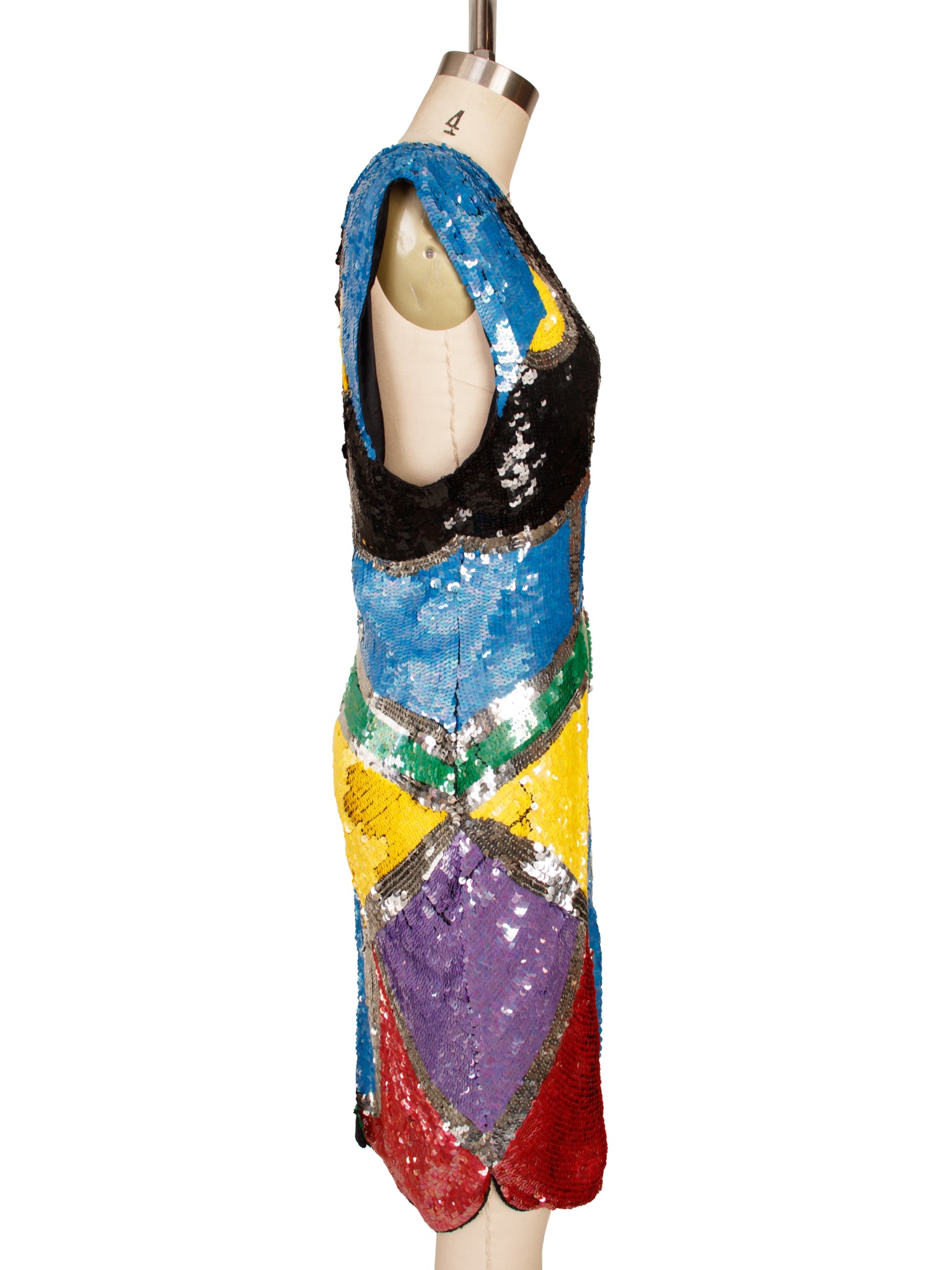 1980s Sequins Originals Geometric Dress