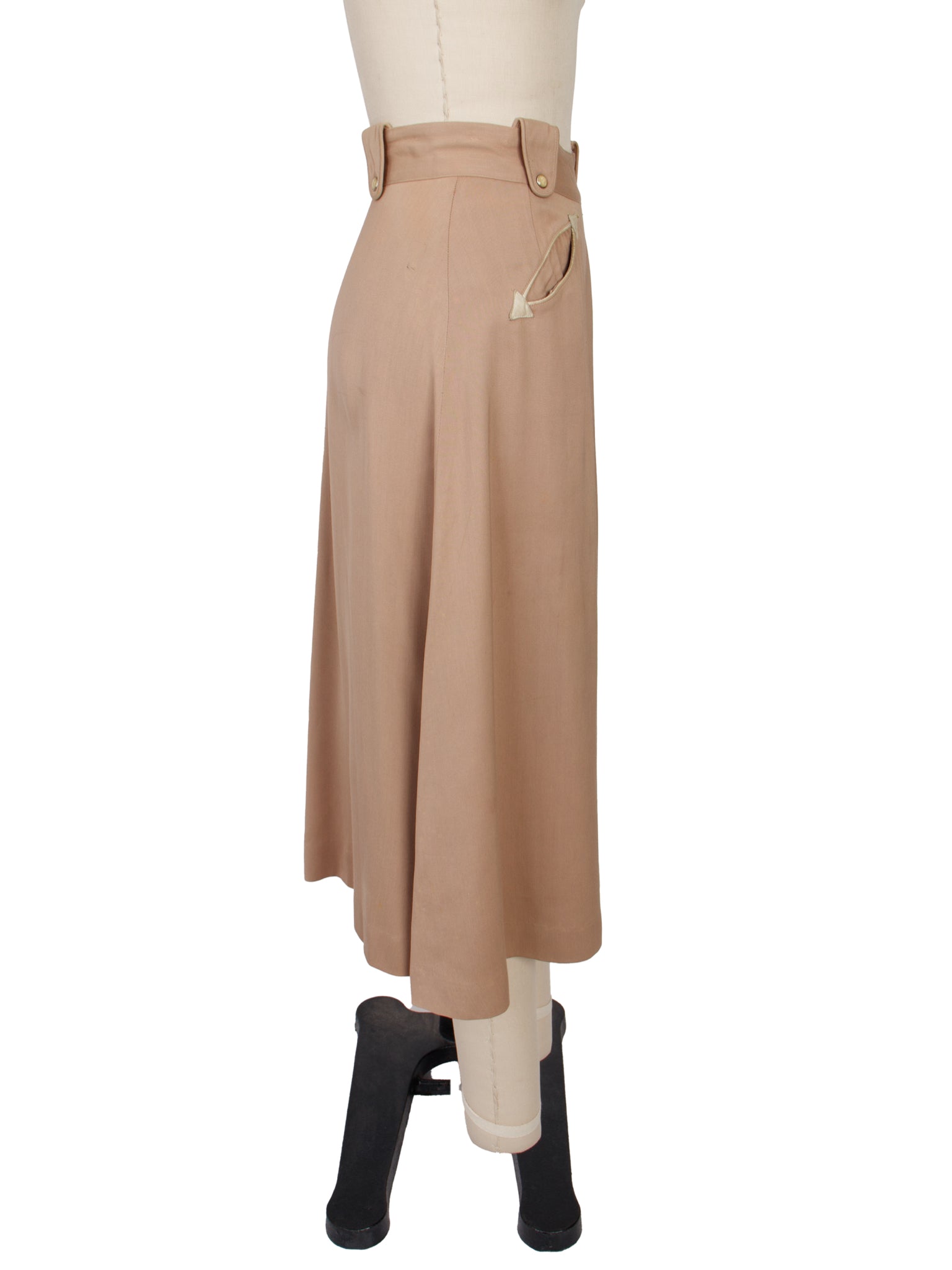 1940s Hillbilly Westerns Denver Gabardine & Leather Fringe Skirt Set