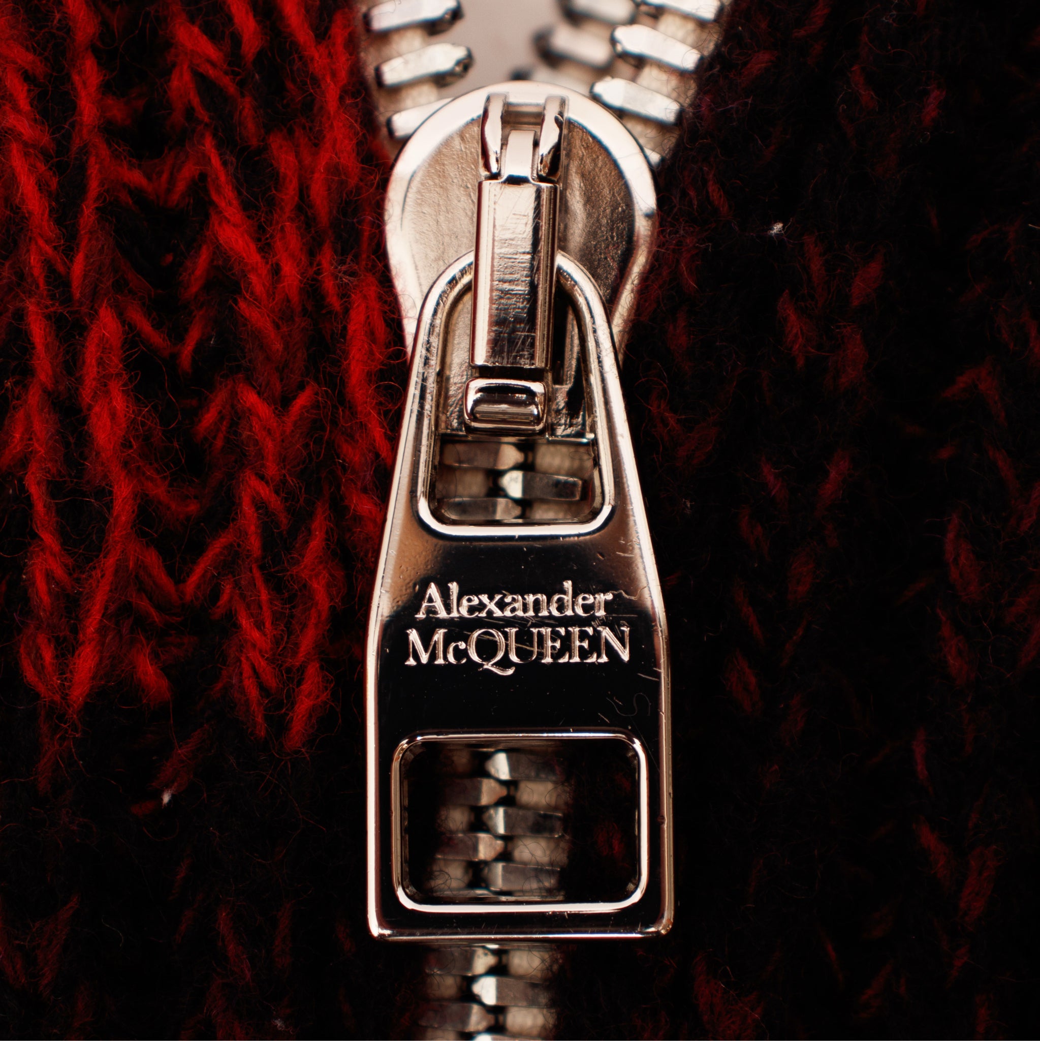 F/W 2021 Alexander McQueen Wool Knit Dual Way Zip Dress