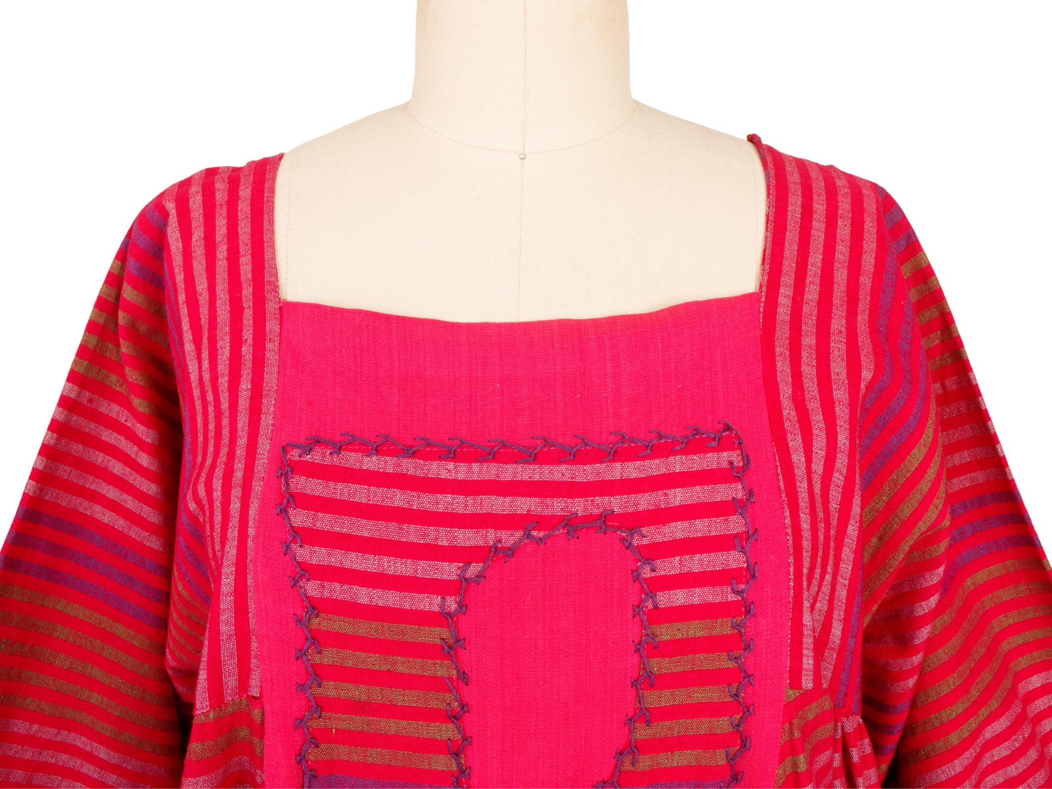 1960s Roberta Vercellino y Luis Striped Caftan