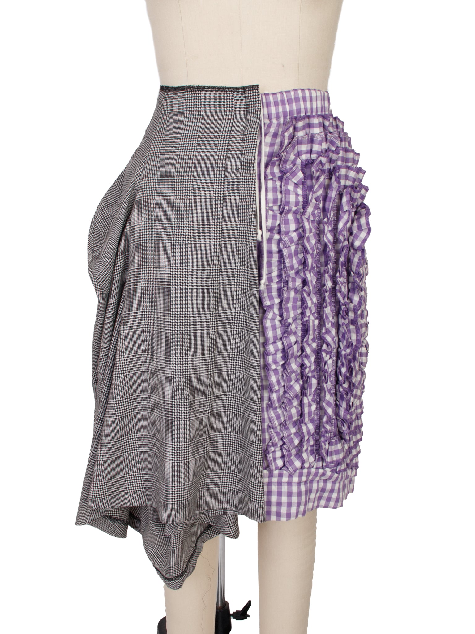 2007 Comme des Garcons Houndstooth & Gingham Skirt