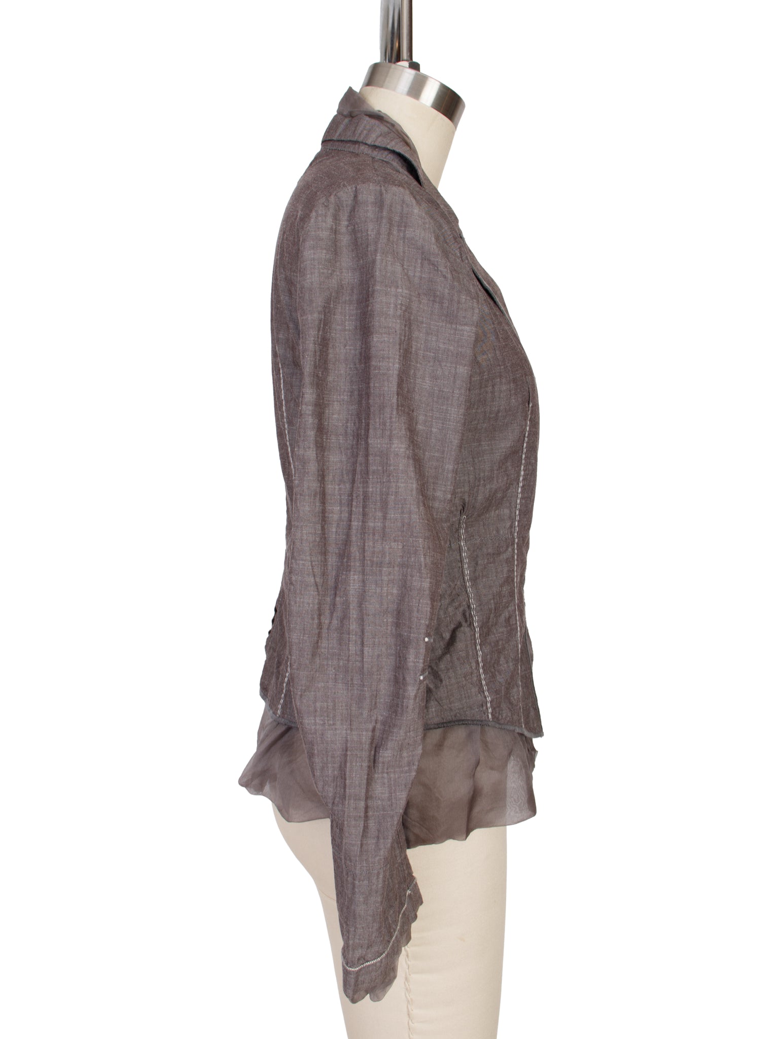 Marithe Francois Girbaud Organza Trim Jacket