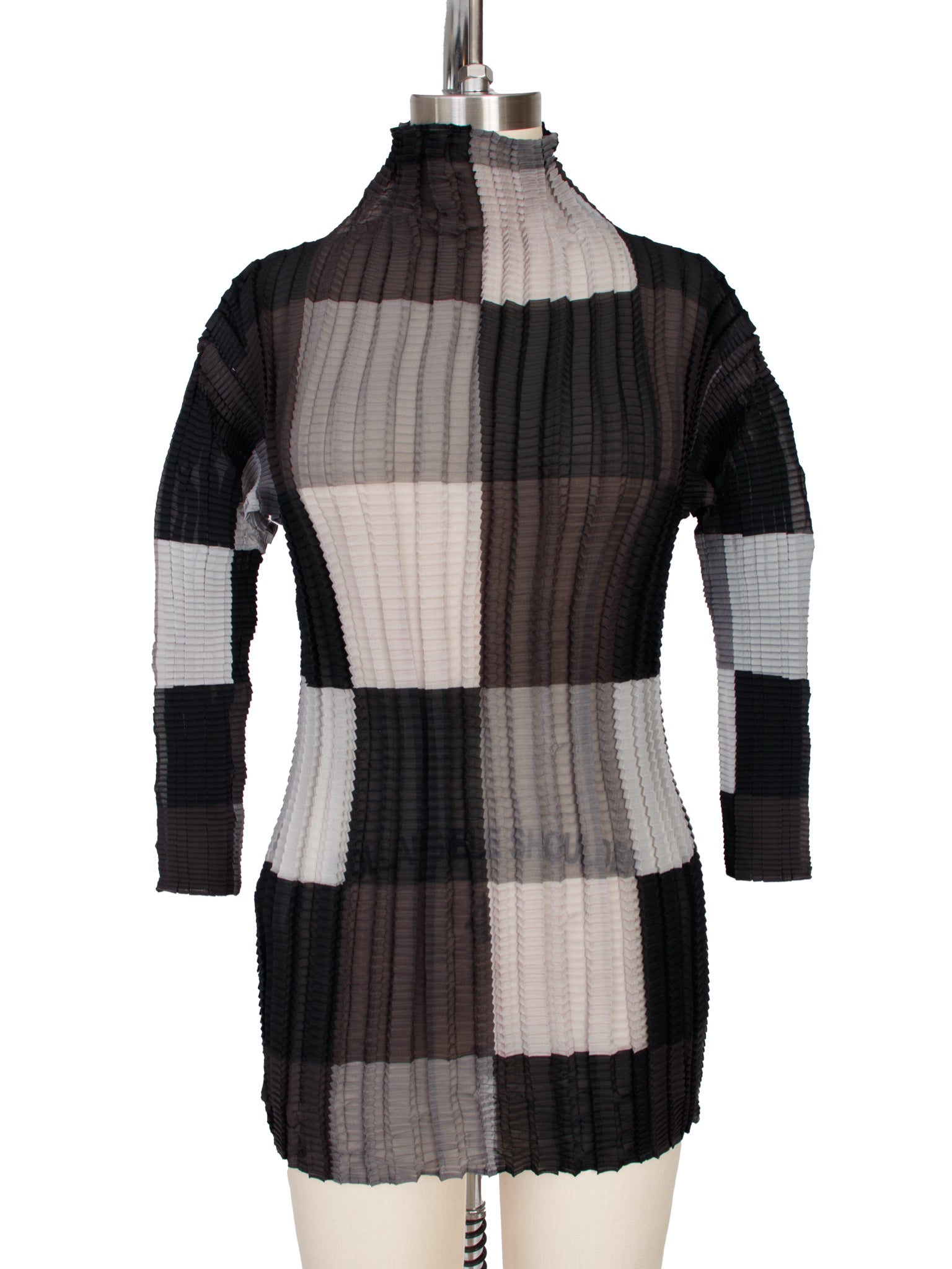 SS 1997 Issey Miyake Origami Plissé Check Top