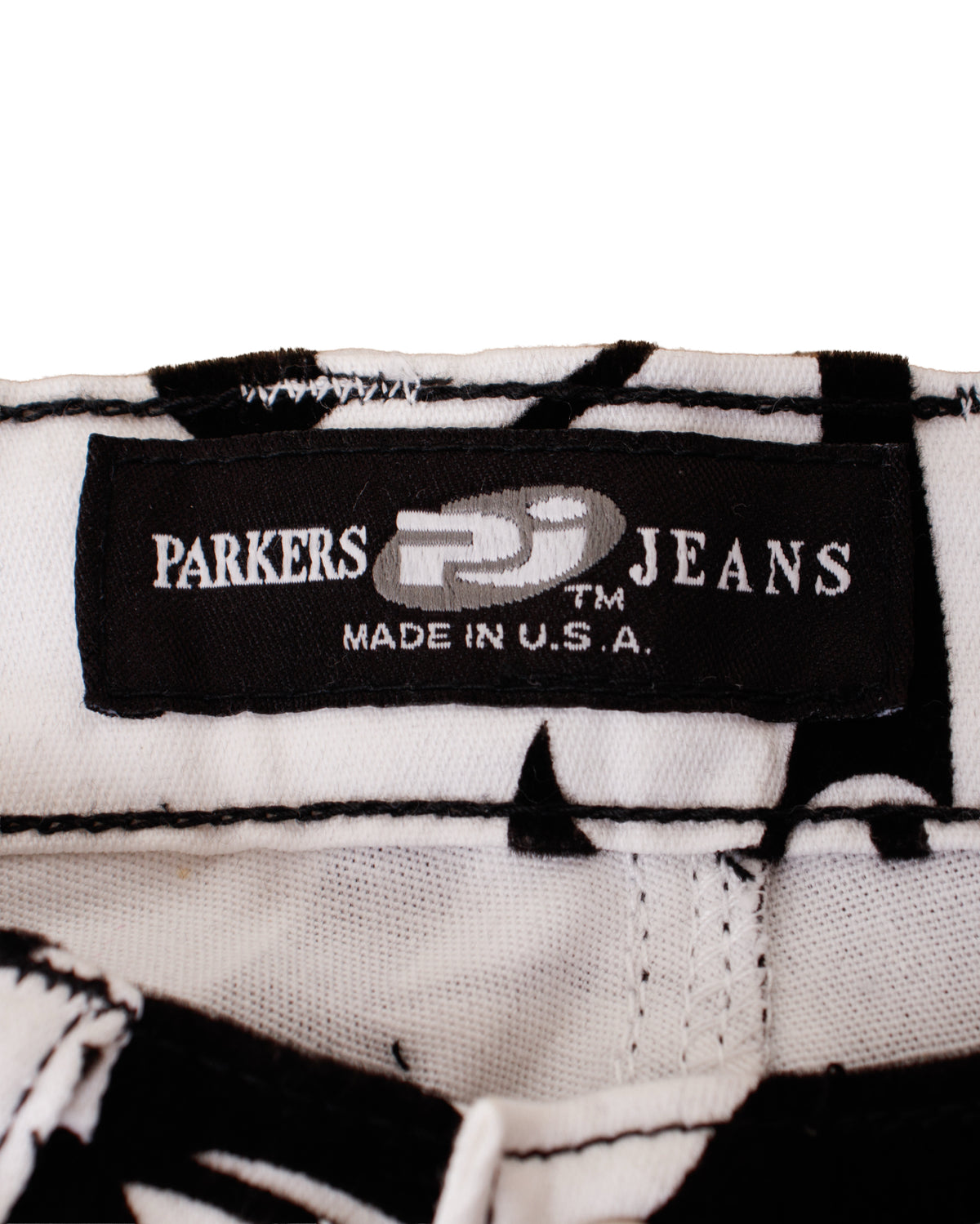 1990s Parkers Jeans Faces Velvet Flocked Pants