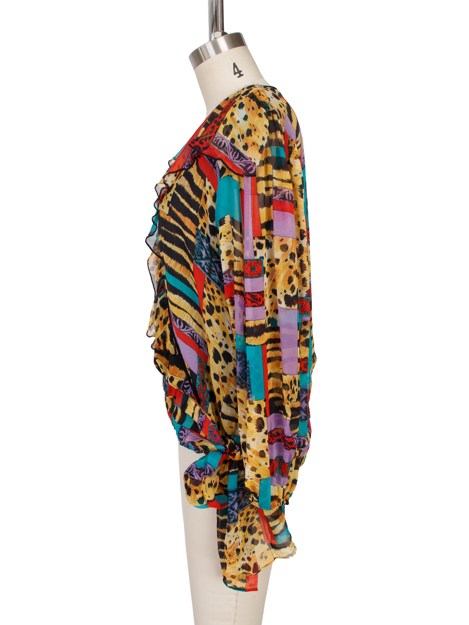 Diane Freis Silk Chiffon Print Top