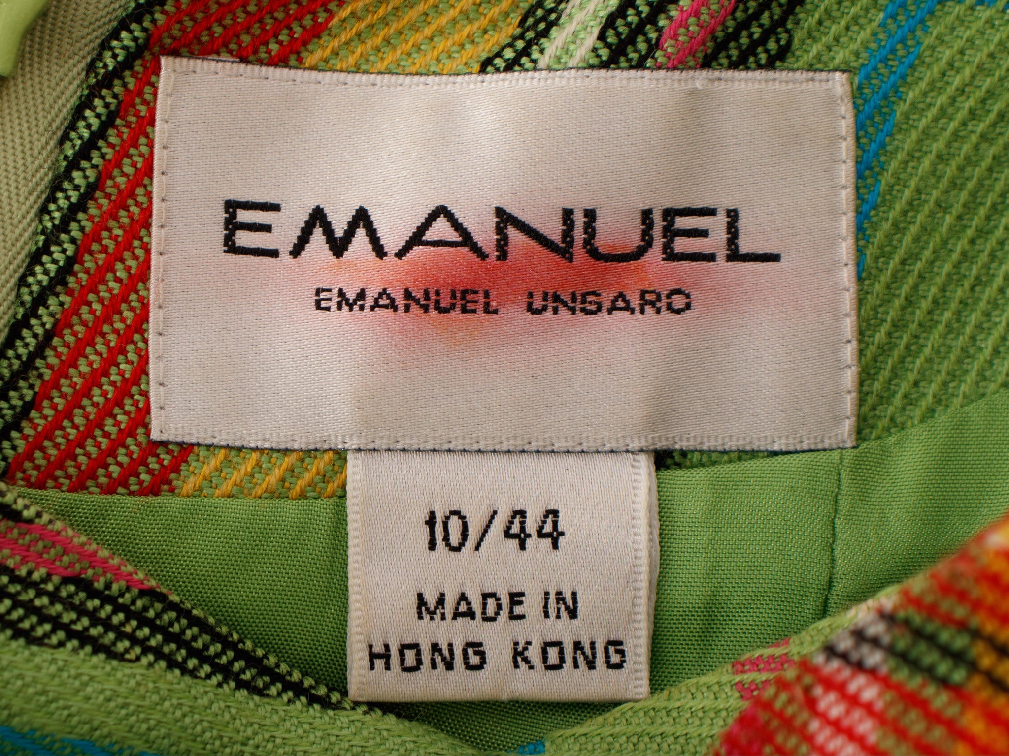 Emanuel by Emanuel Ungaro Madras Mini Dress