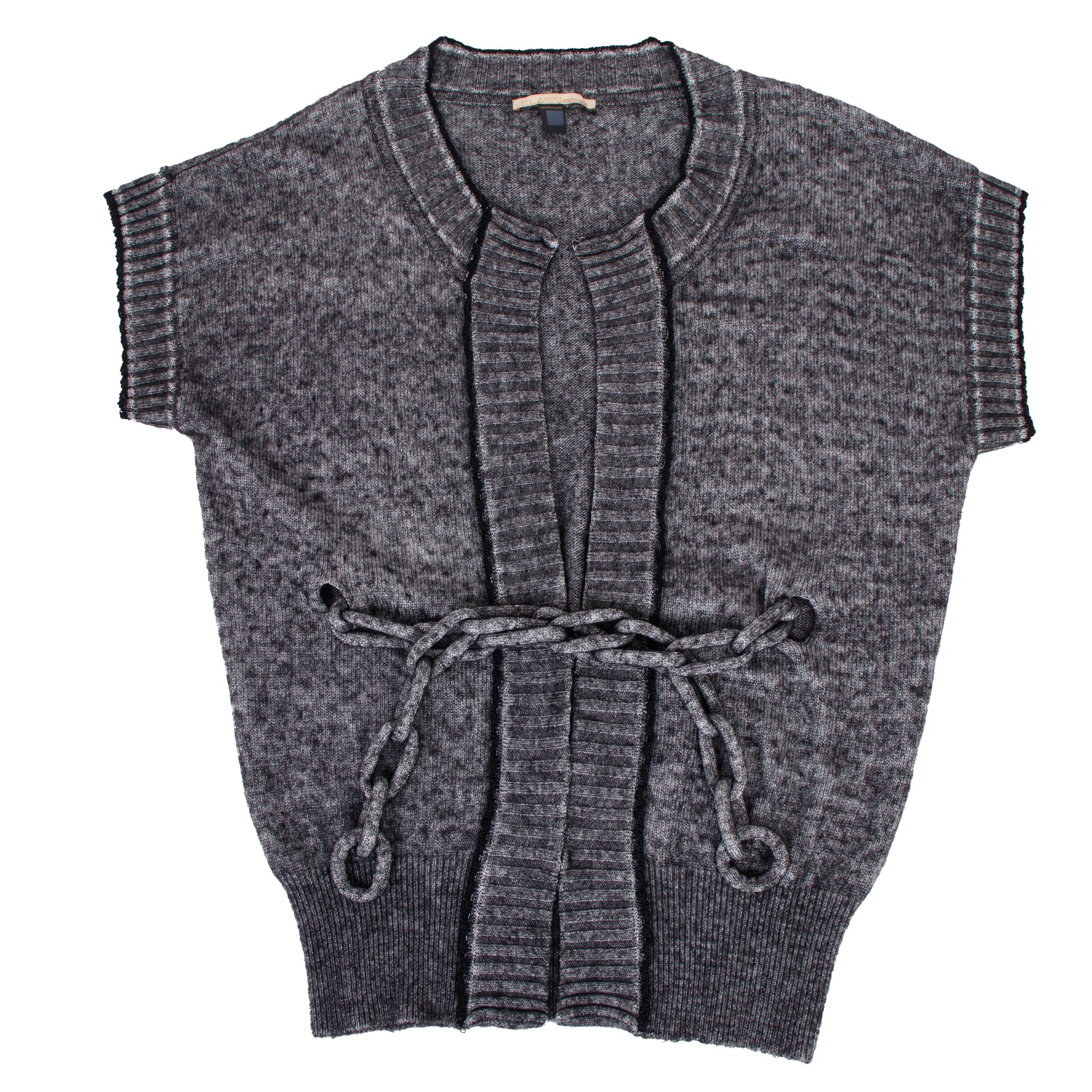 CLASS Roberto Cavalli Mohair-Blend Knit Chain Belt Cardigan