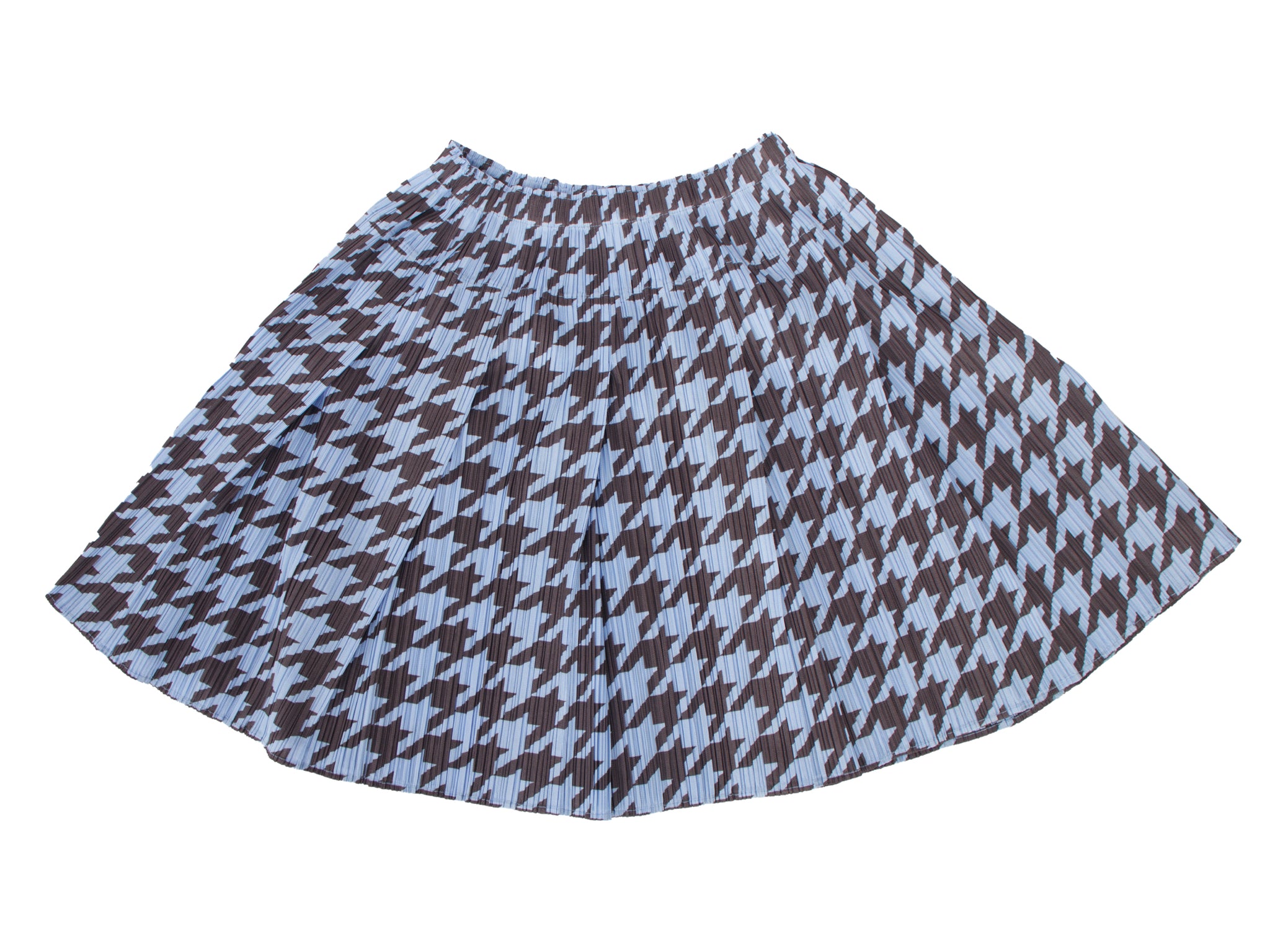 Pleats Please Houndstooth Mini Skirt
