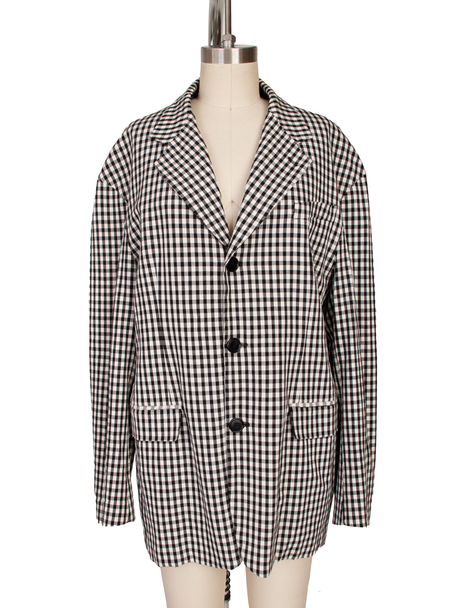 Dolce & Gabbana Gingham Notch Lapel Blazer