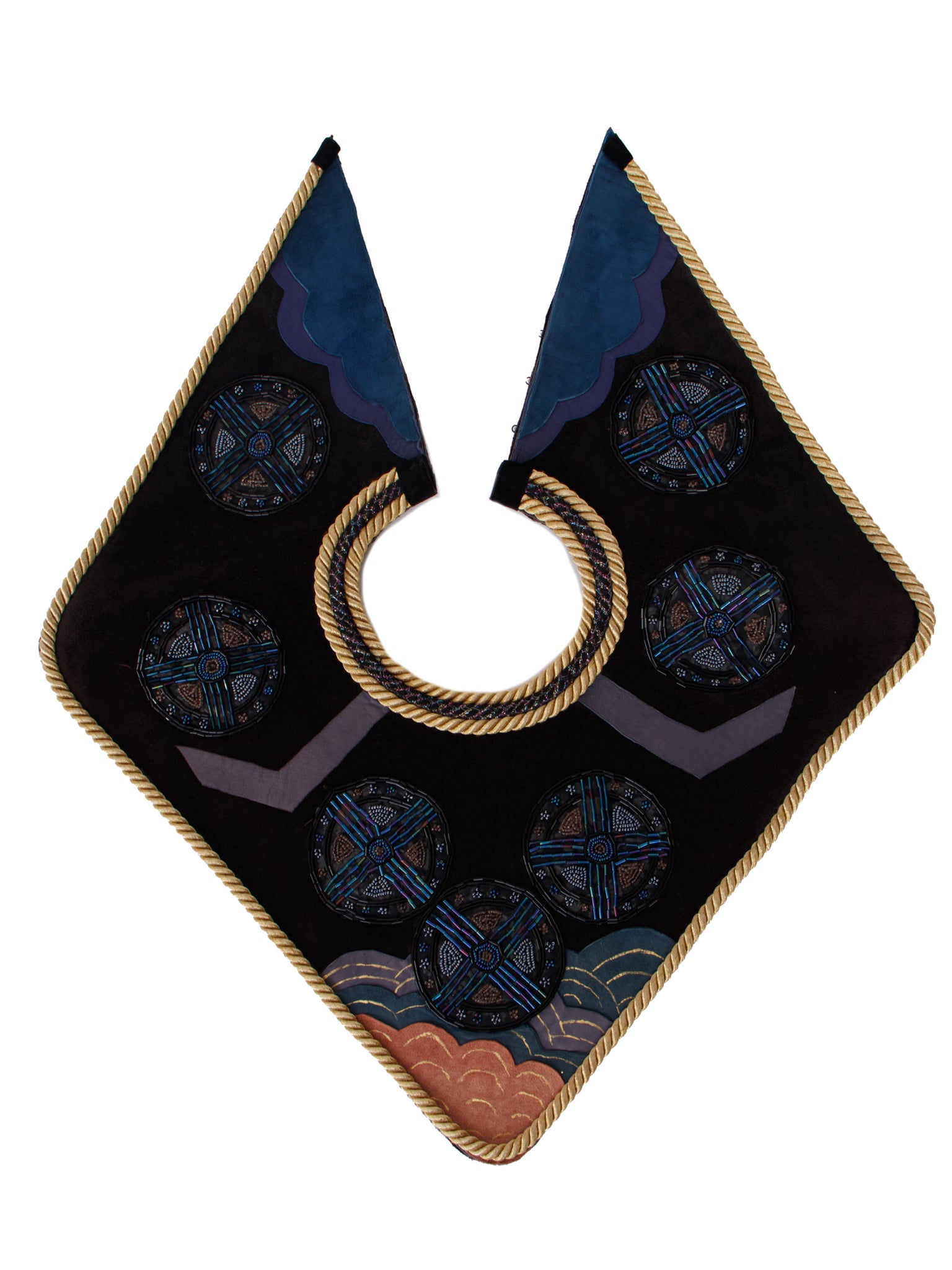 Laise Adzer Suede Art-To-Wear Collar