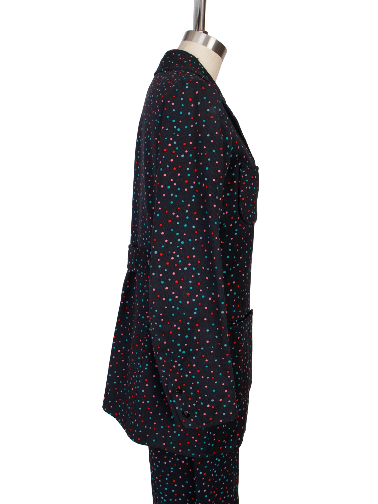 1960s Emanuel Ungaro Polka Dot Twill Panstsuit