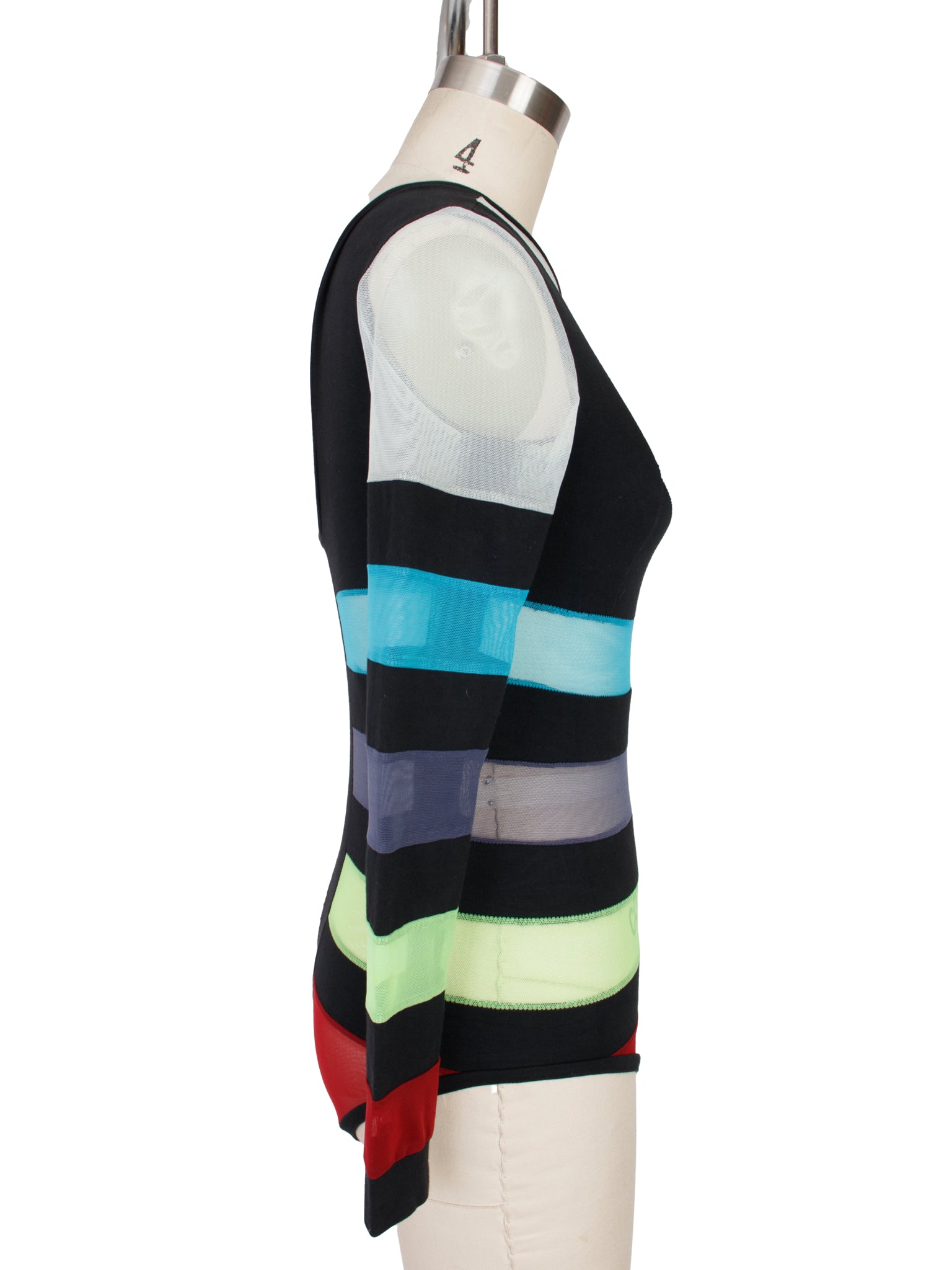 Simon Preen London Mesh Colorblock Bodysuit