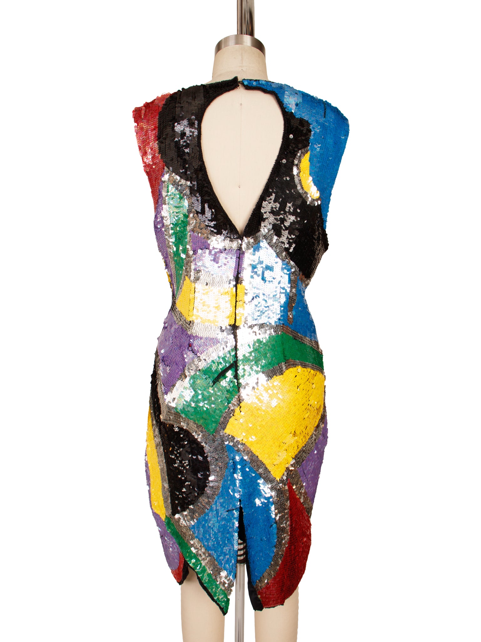 1980s Sequins Originals Geometric Dress
