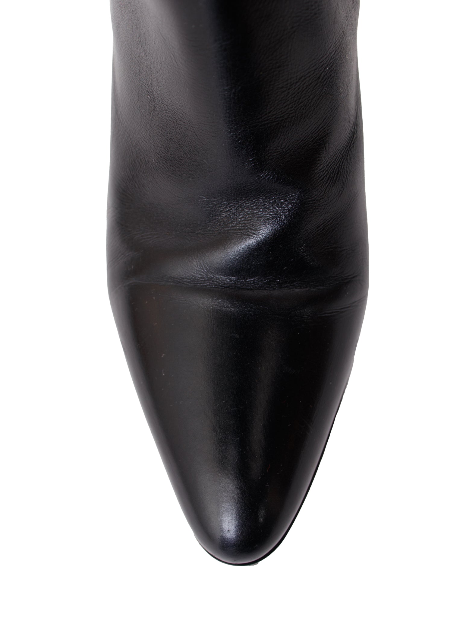 Hermes Leather Mid-Heel Ankle Boots*