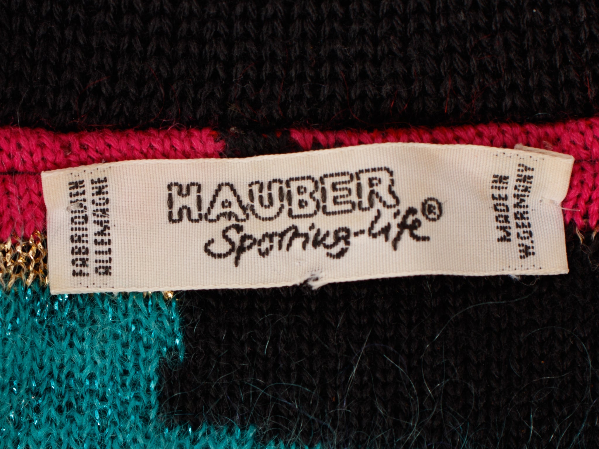 1980's Hauber Wool & Mohair Star Intarsia Cardigan