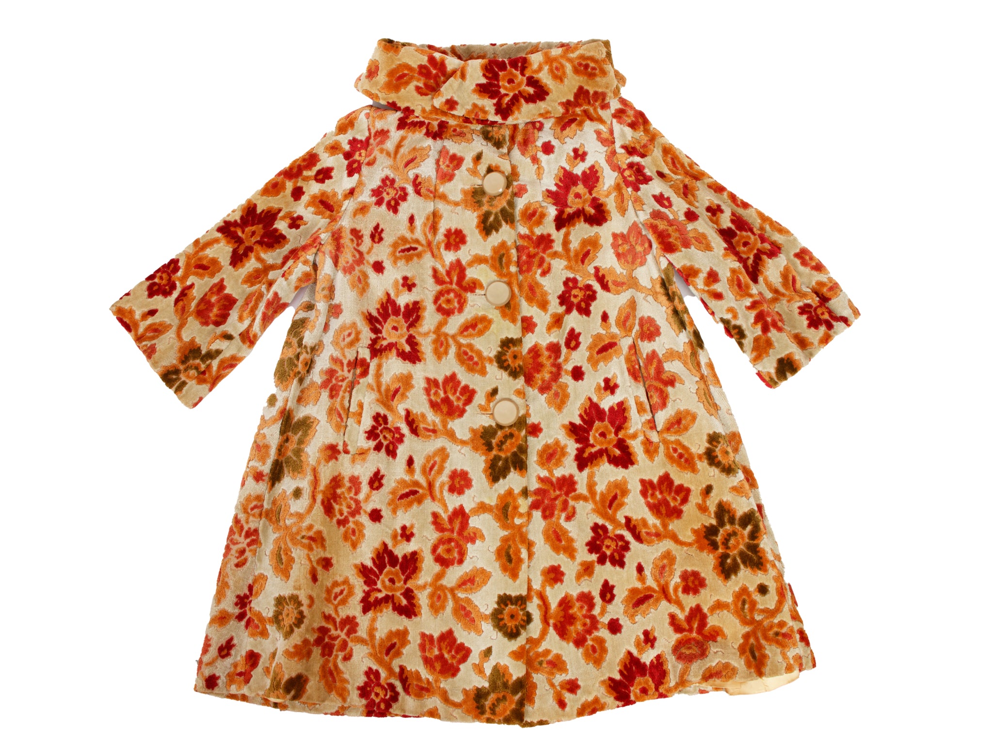 1960's Floral Tapestry Swing Coat