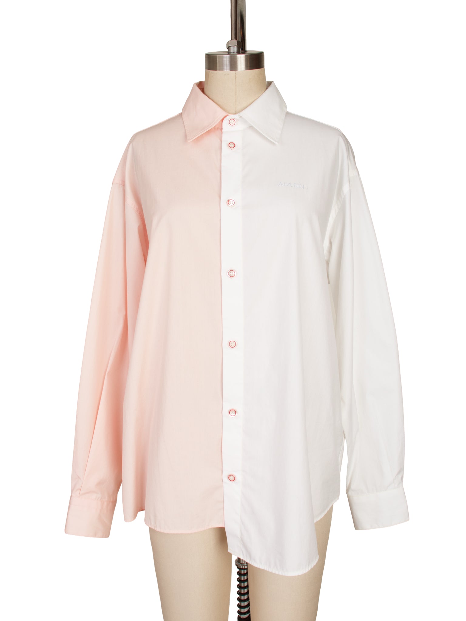 Marni Poplin Two-Tone Asymetric Shirt