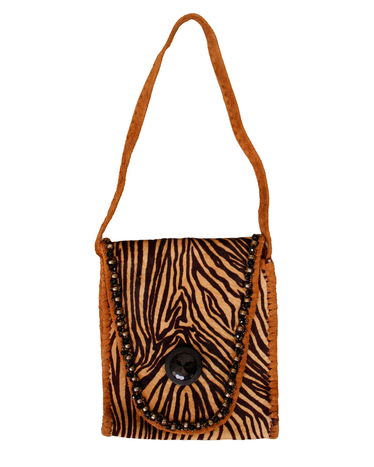 Burt Watson Raw Hide Zebra Print Bag