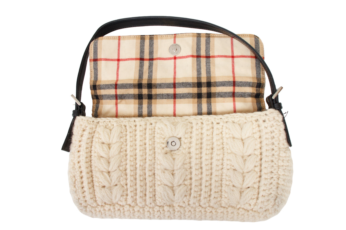 Burberry Blue Label Cable Knit Baguette