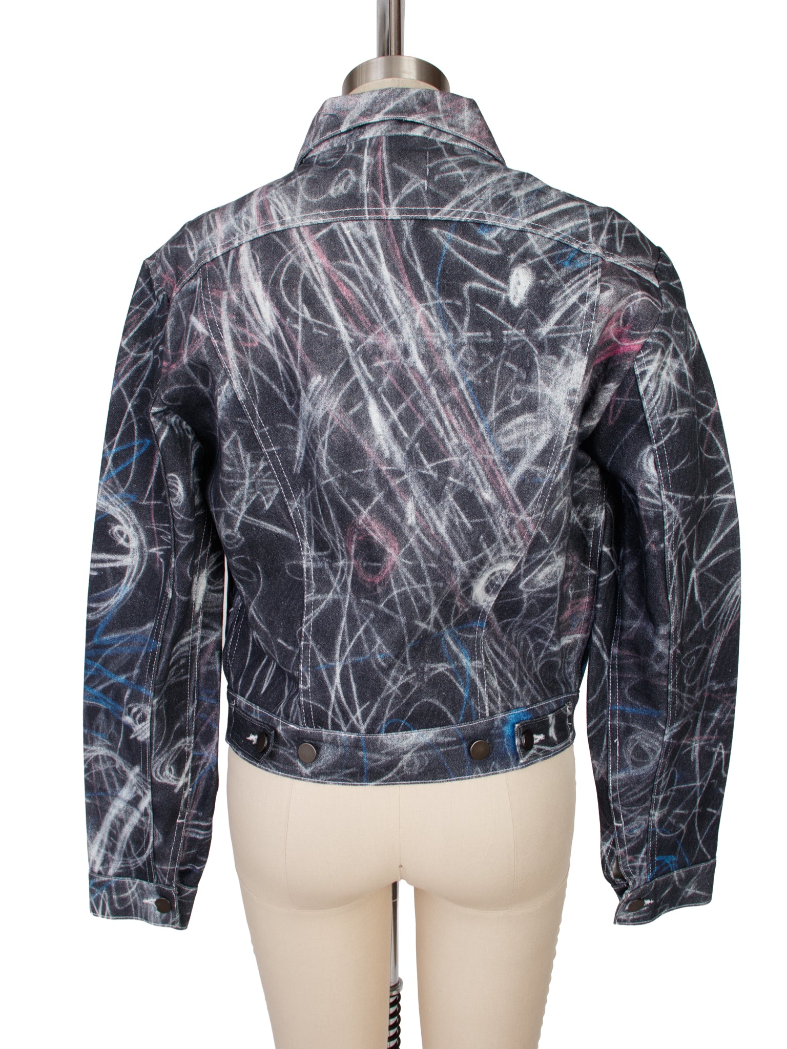 SS 2019 Charles Jeffrey Loverboy Denim Chalk Print Jacket
