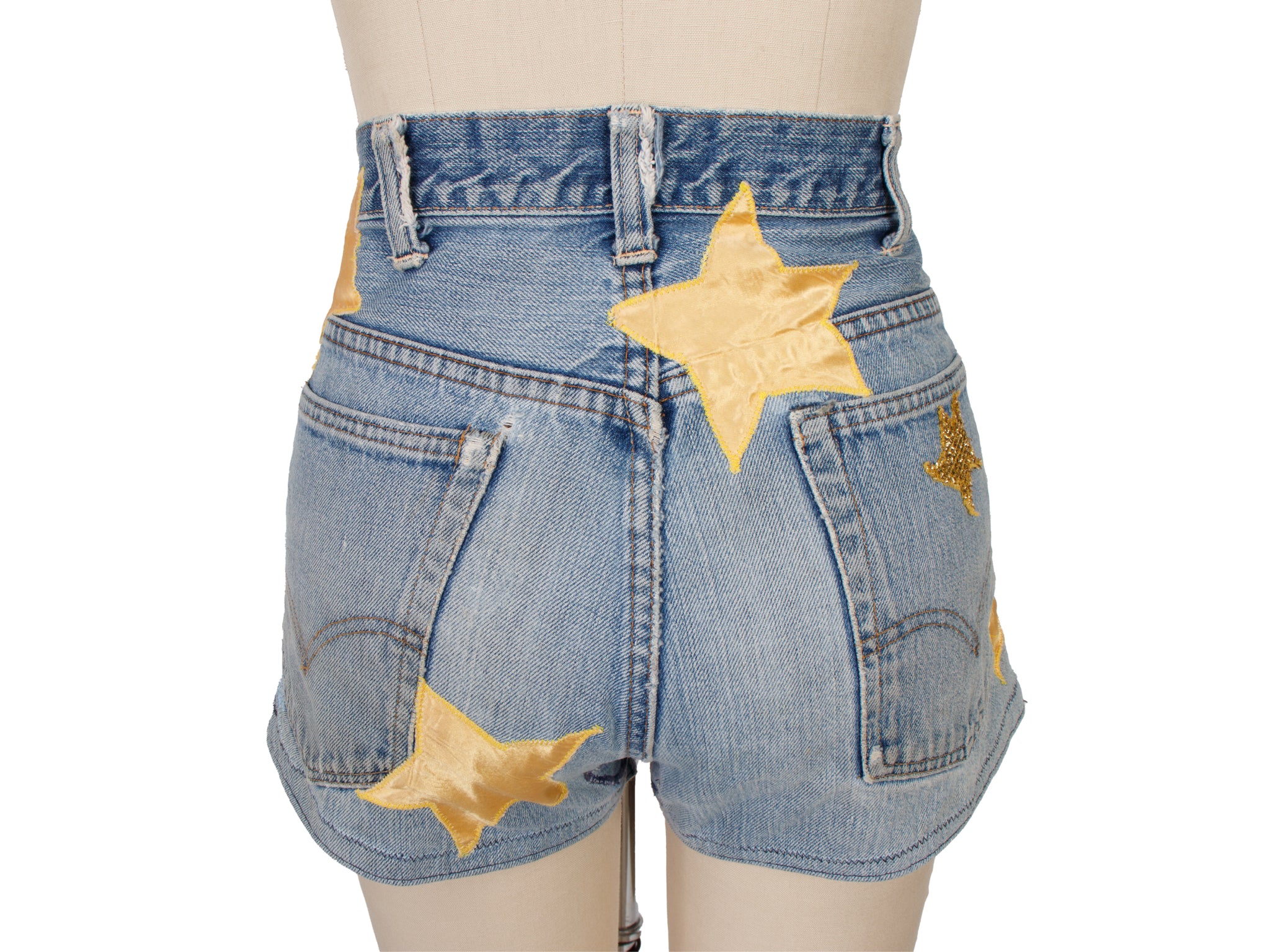 Handmade Denim Star Applique Shorts