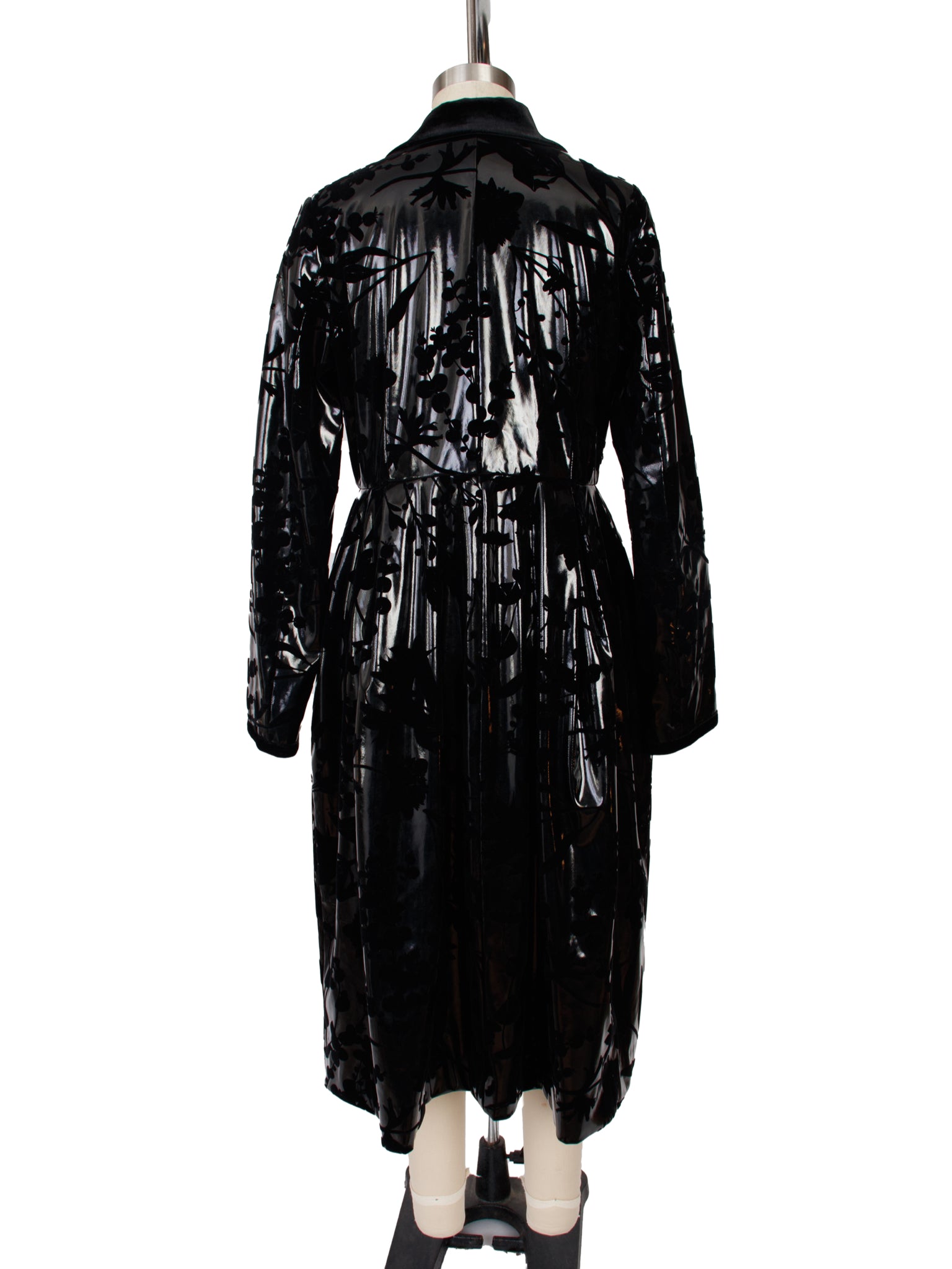 2016 Noir Kei Ninomiya PVC Floral Devore Coat