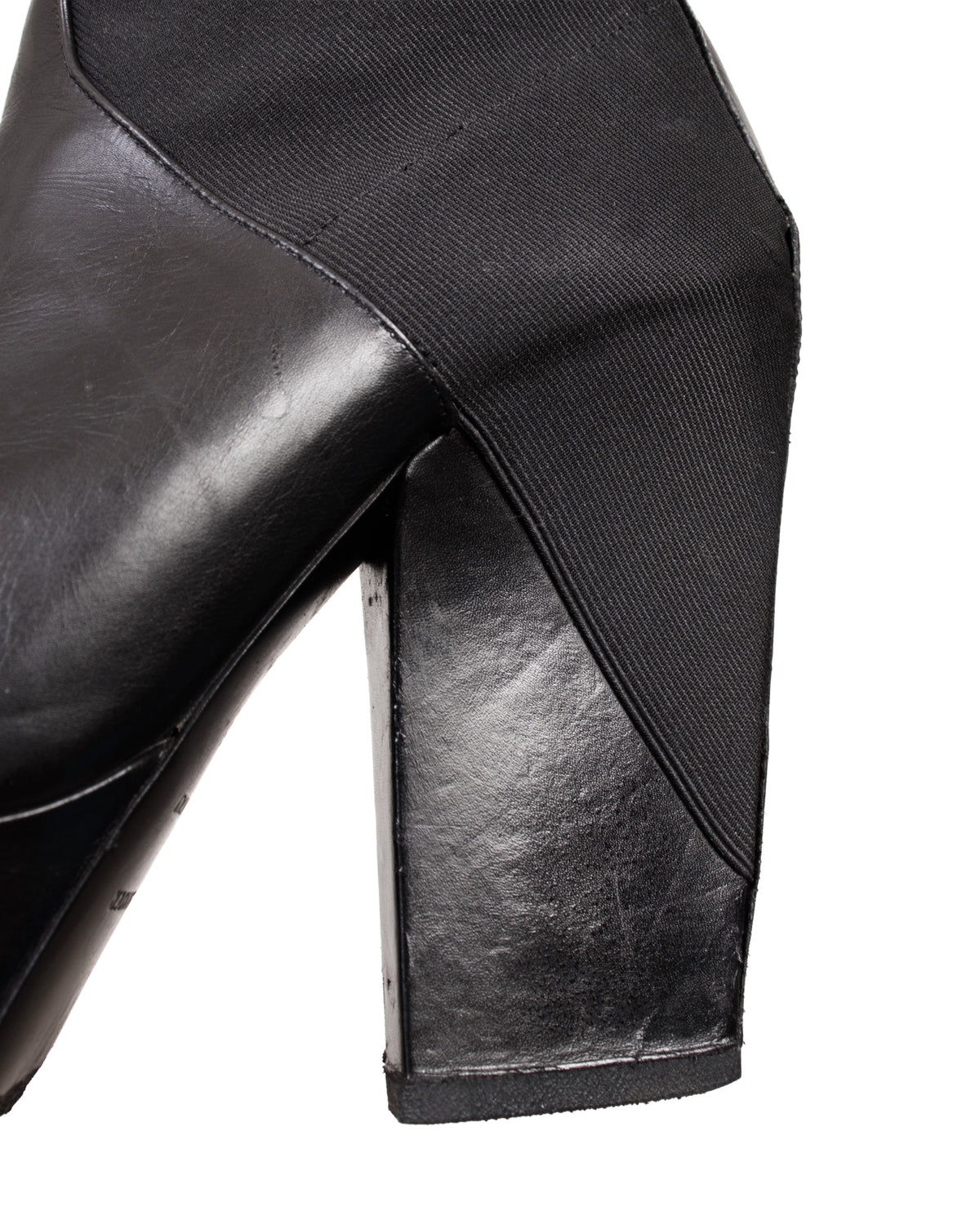 FW07 Jil Sander Block Heel Platform Boots