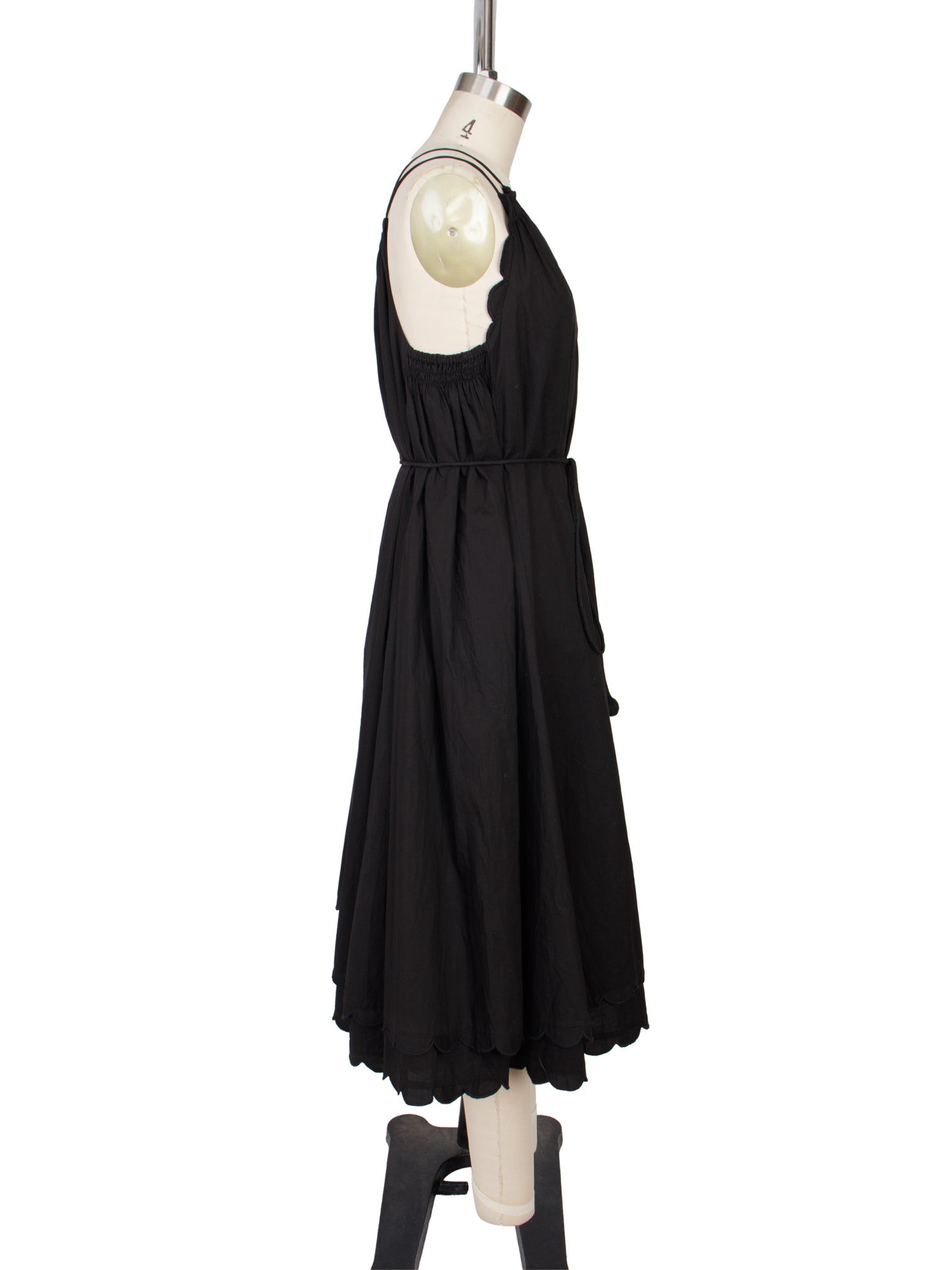 Apiece Apart Poplin Scallop Trim Dress
