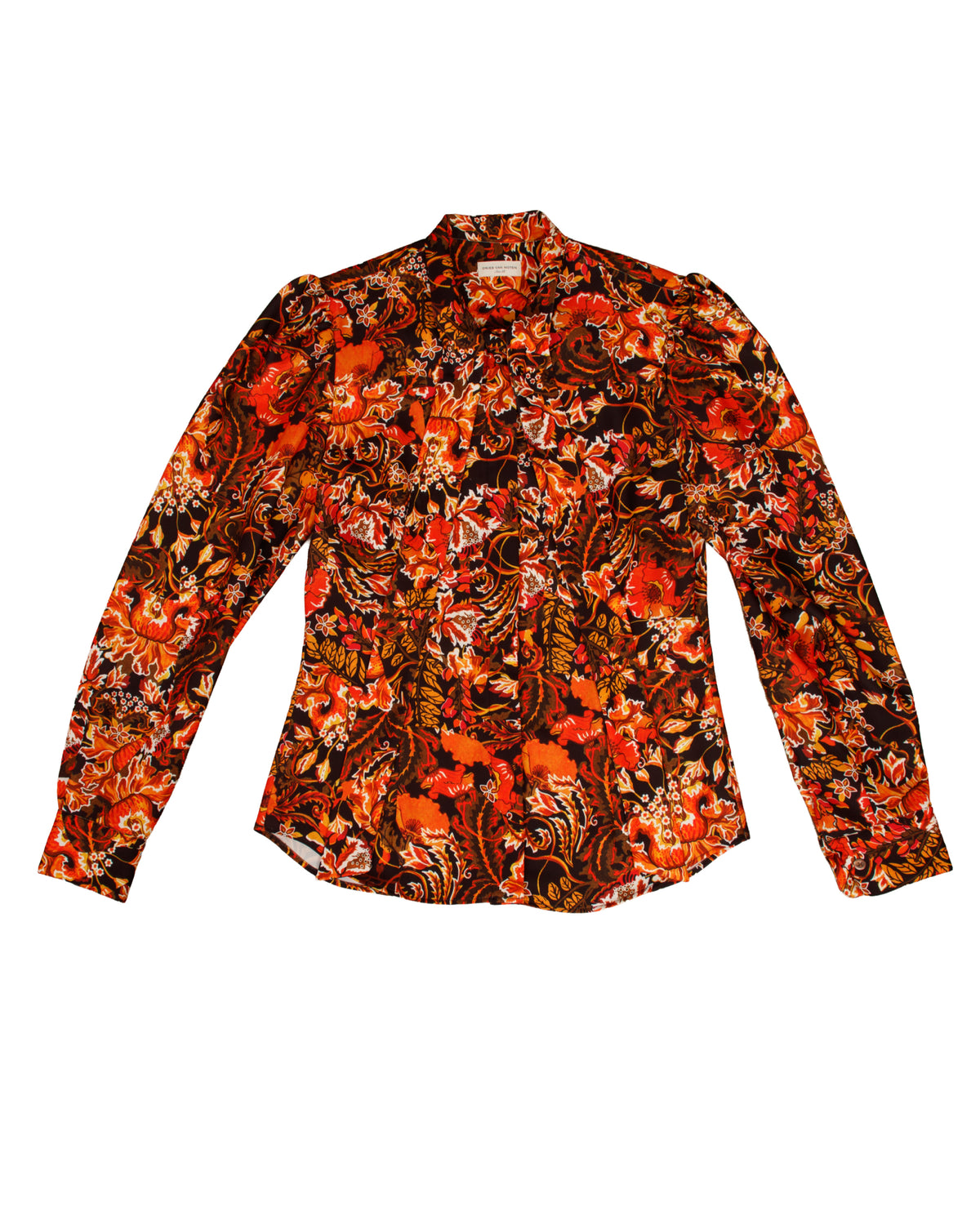 2025 Dries Van Noten Dark Floral Blouse