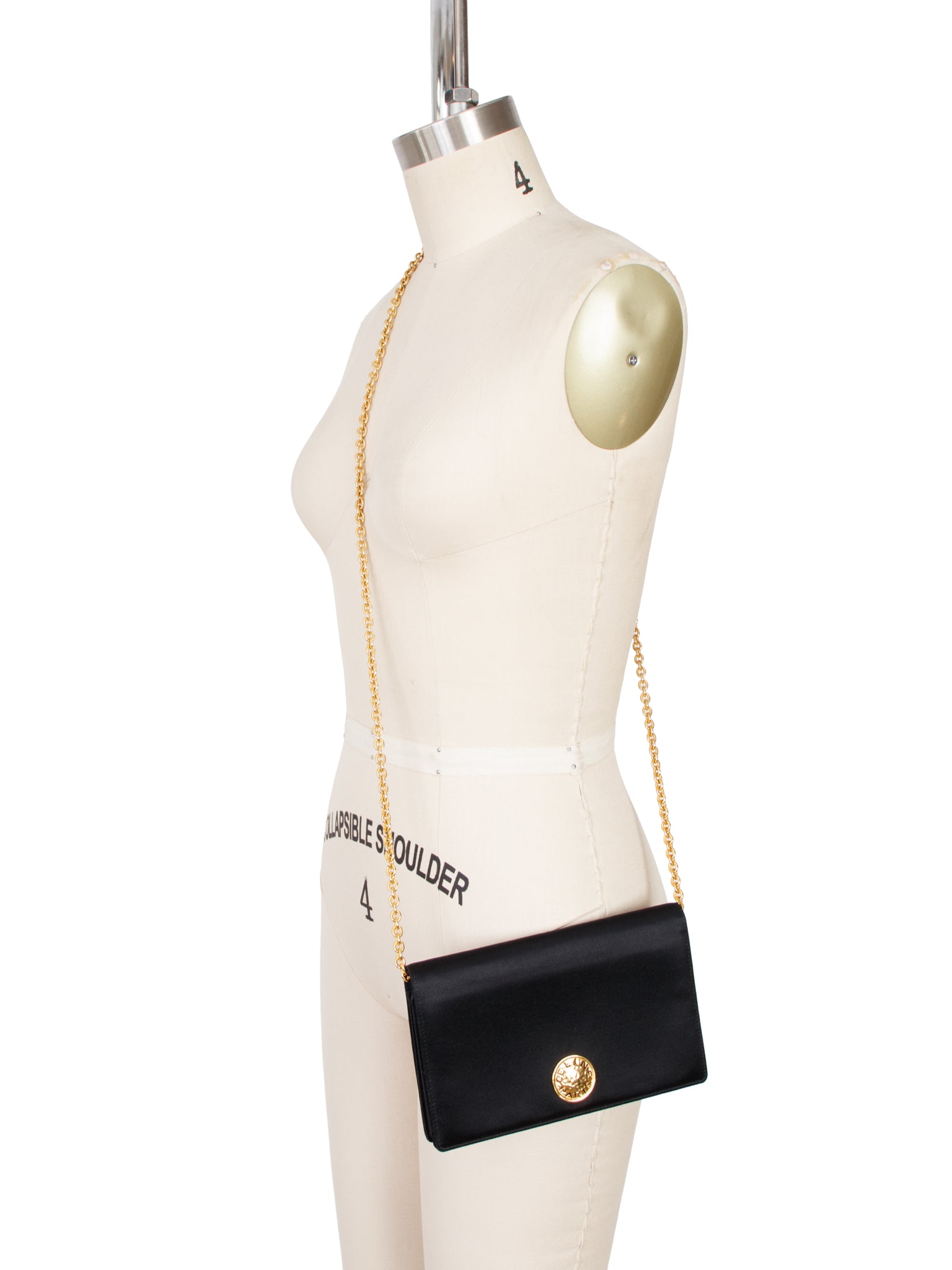 Celine Satin Logo Chain Bag
