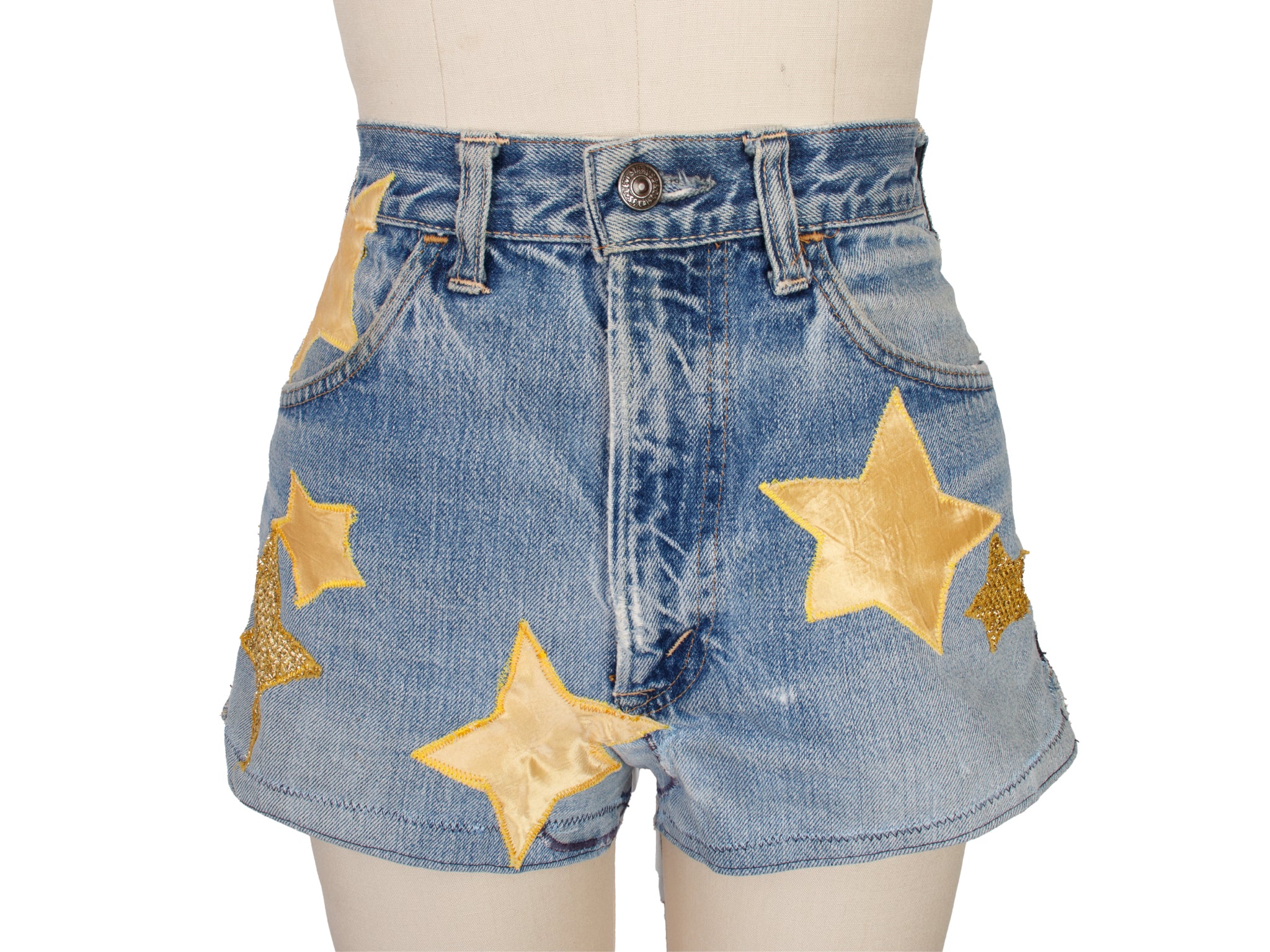 Handmade Denim Star Applique Shorts