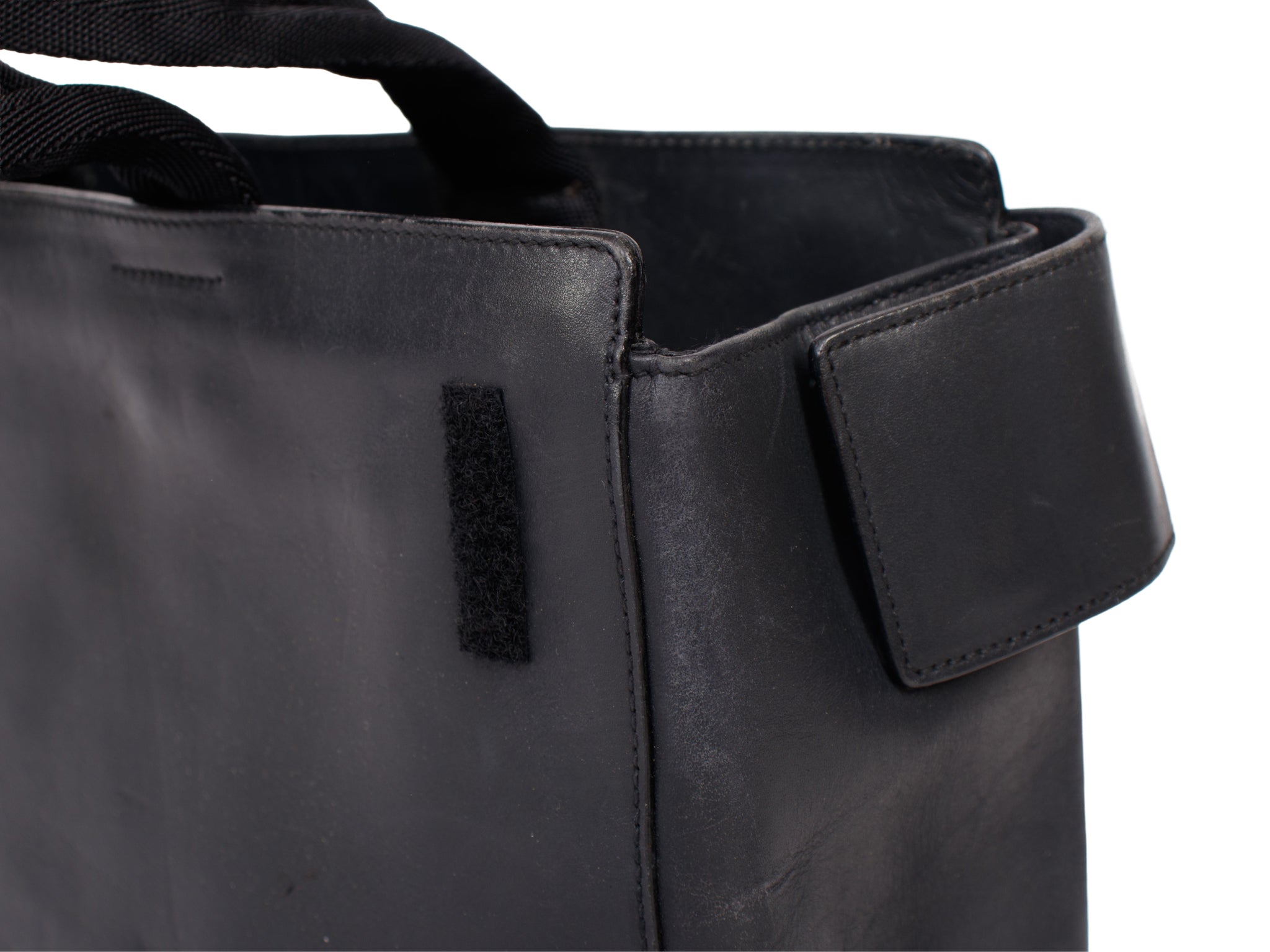 Prada Vitello & Nylon Logo City Tote
