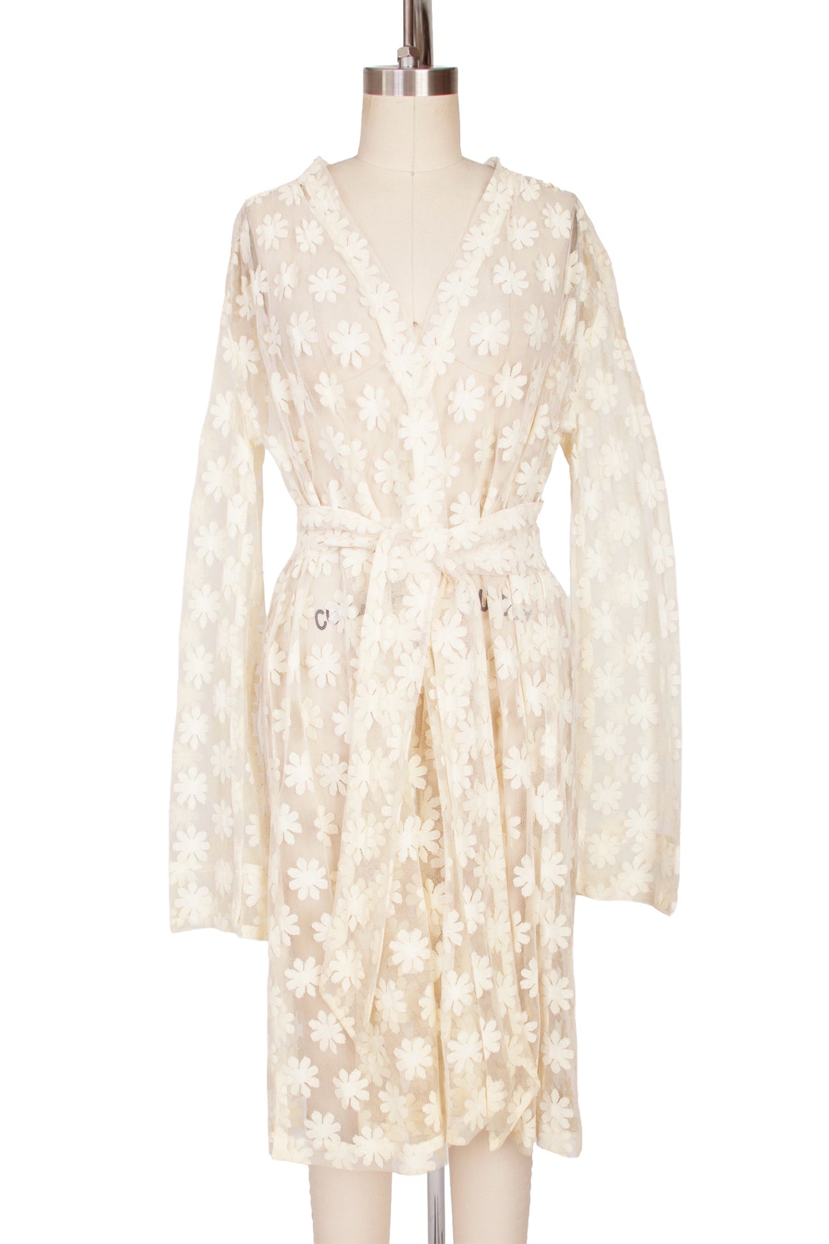 Tulle Daisy Embroidered Duster Jacket