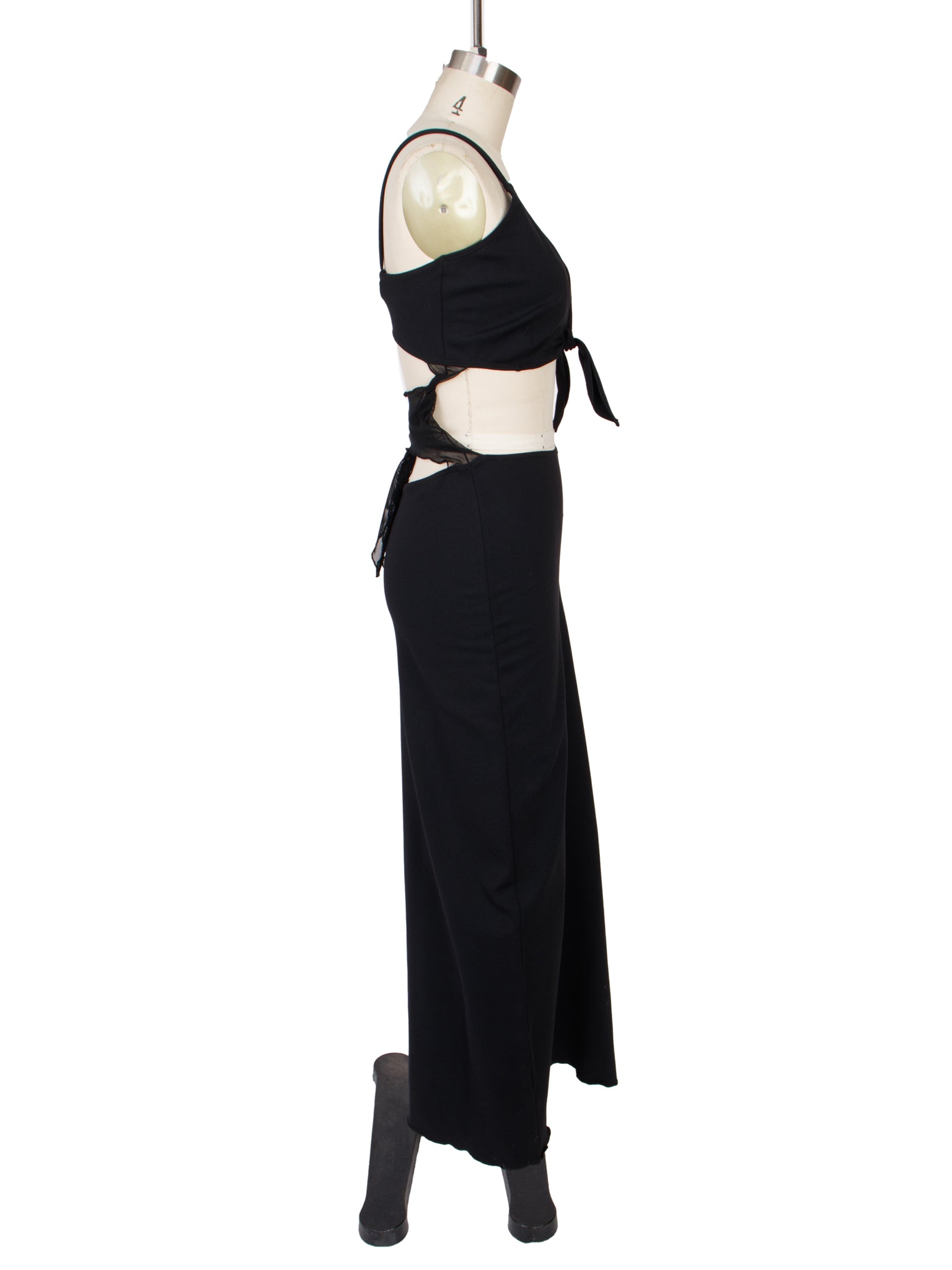 Elisabetta Rogiani Jersey & Mesh Cutout Dress