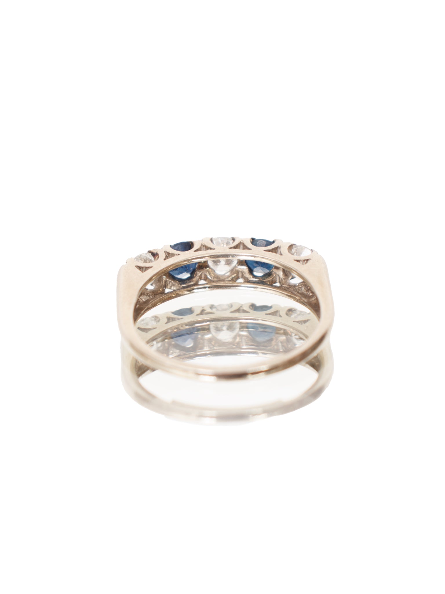 14K Sapphire & Diamond Prong Set Ring
