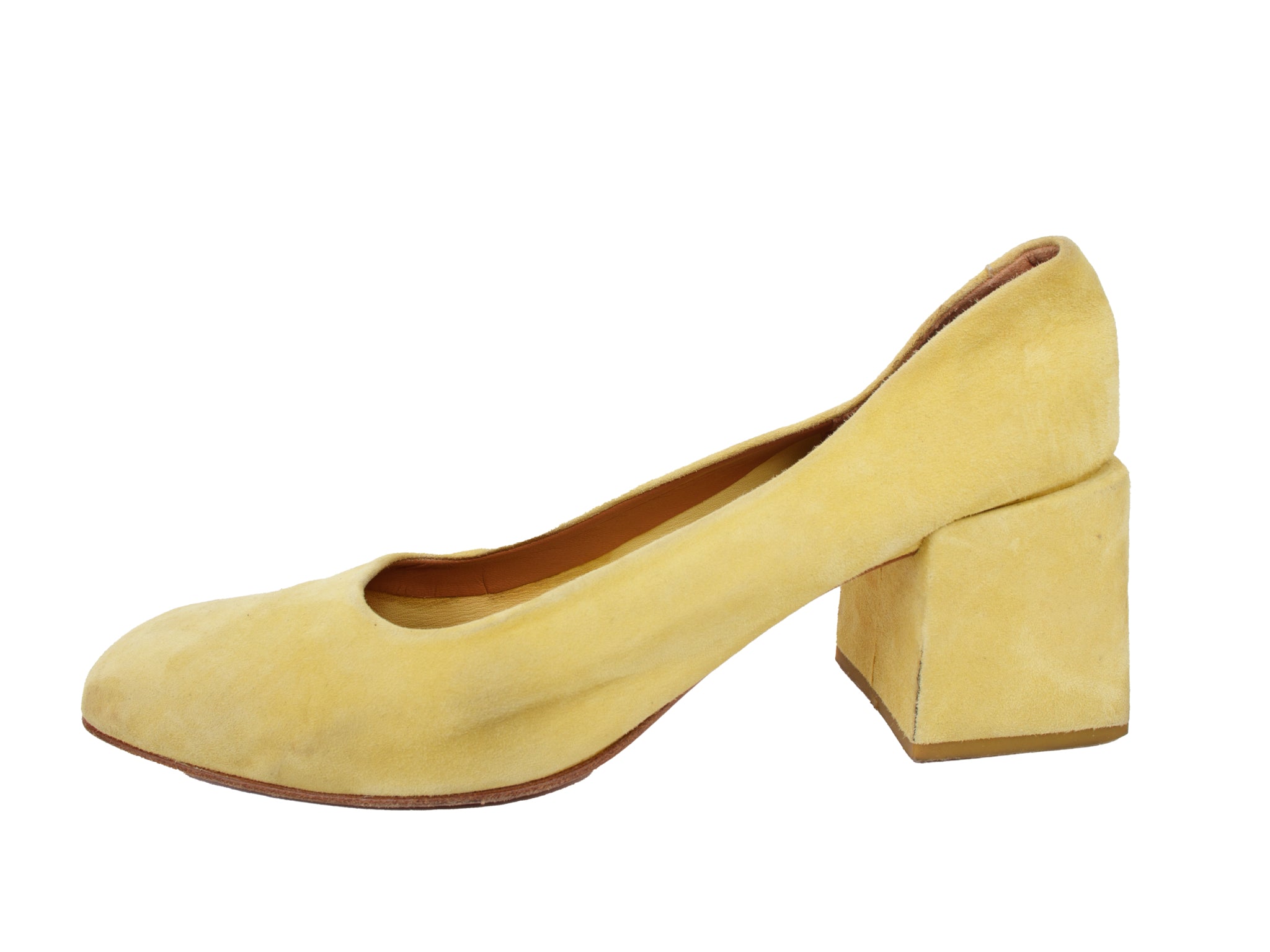 LoQ Suede Square Toe Pumps