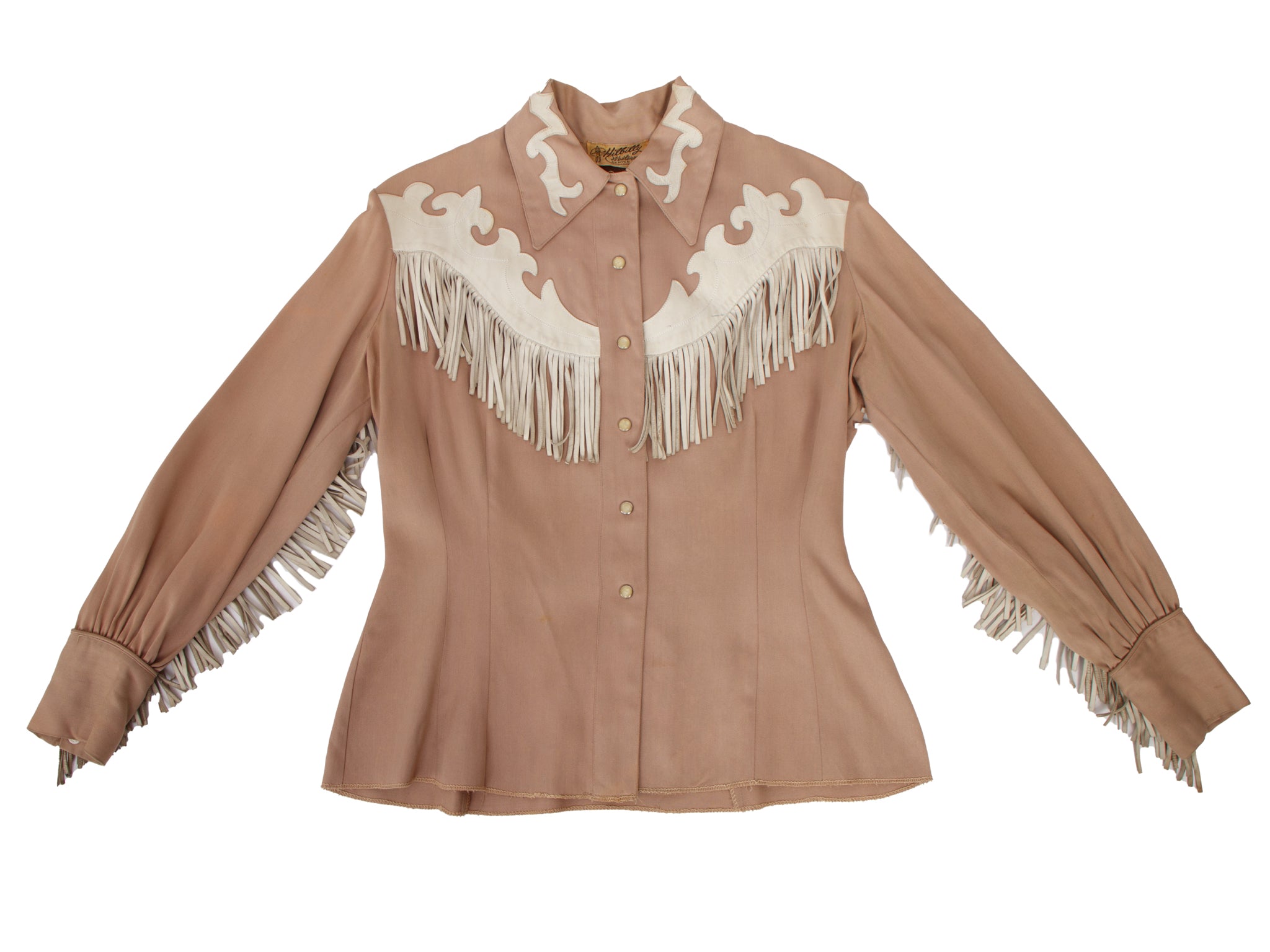 1940s Hillbilly Westerns Denver Gabardine & Leather Fringe Skirt Set