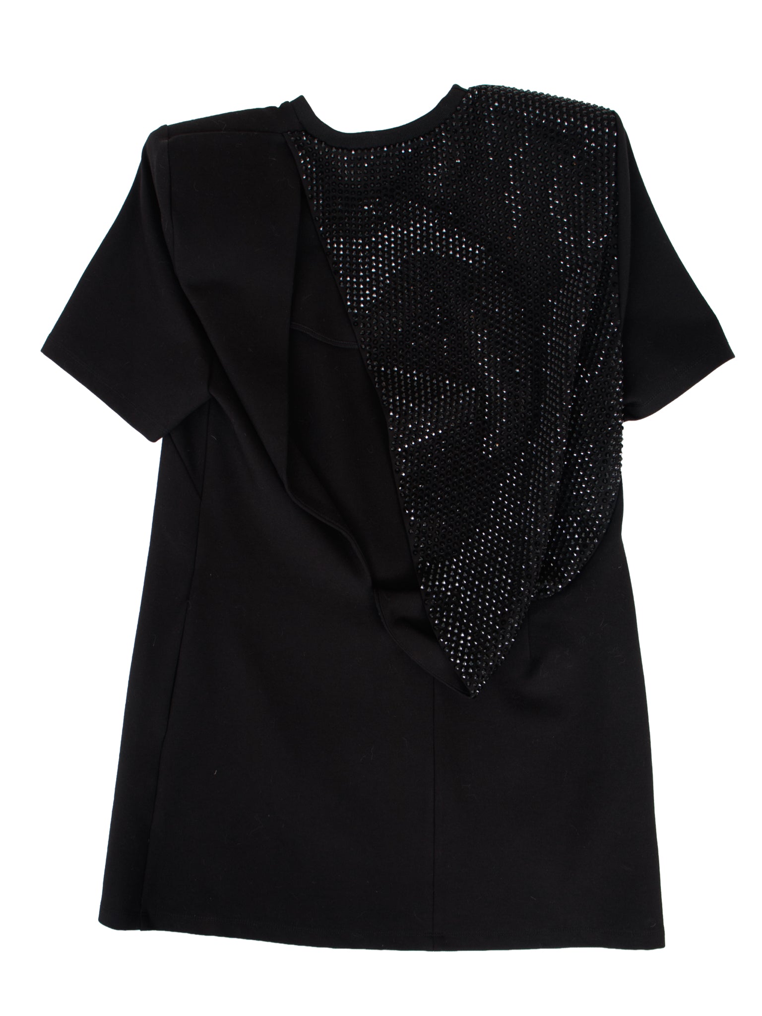Area Ponte Jersey Crystal Embellished Mini Dress