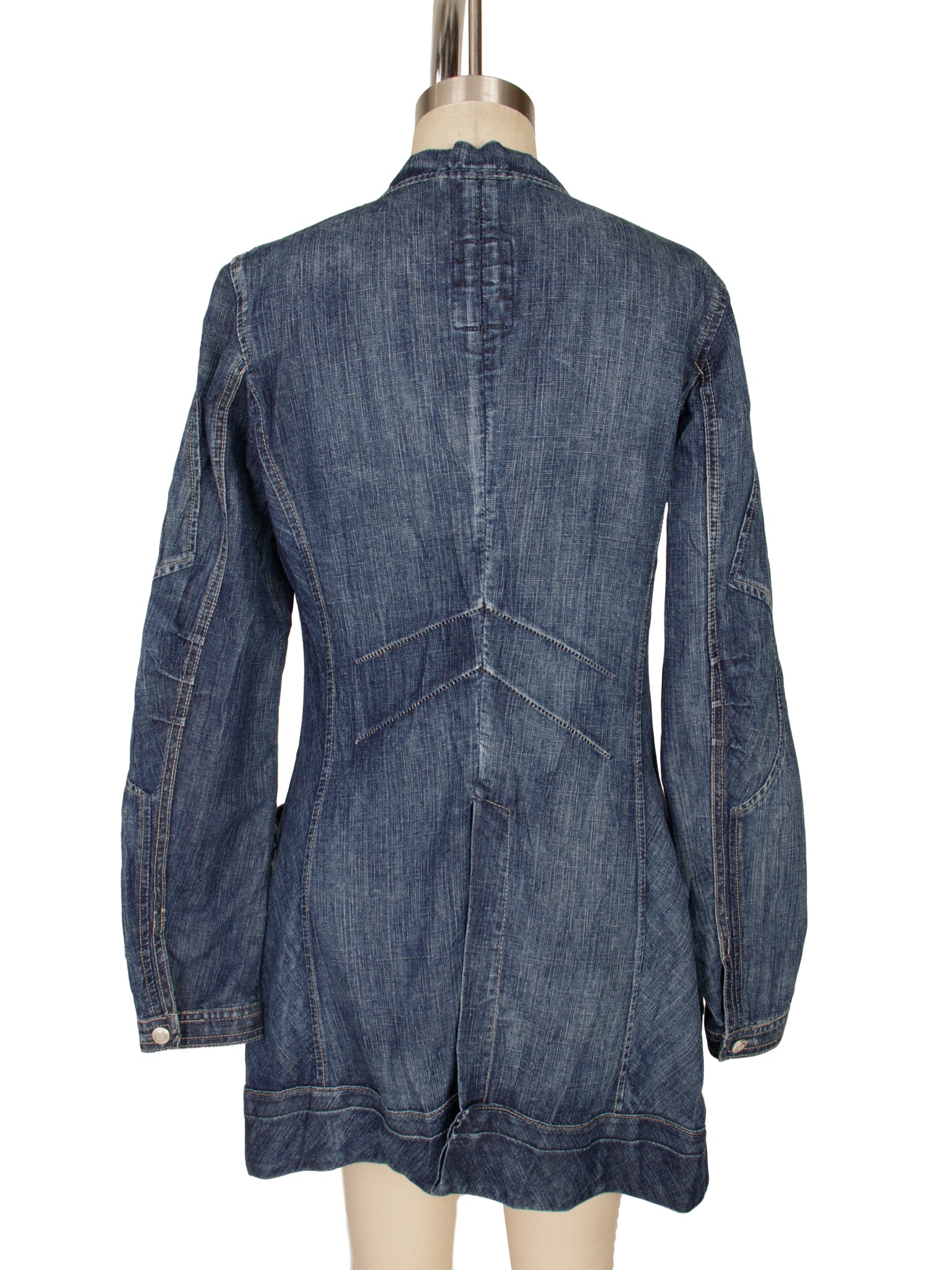 Marithe Francois Girbaud Denim Longline Jacket