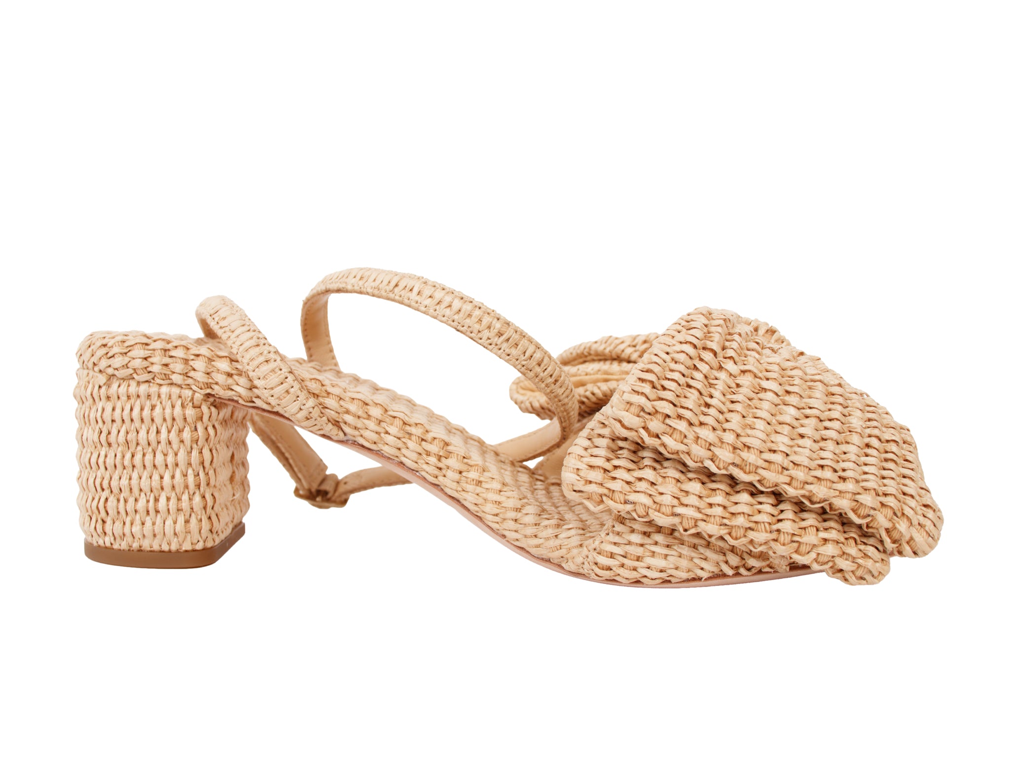 Loeffler Randall Basket Weave Bow Sandals