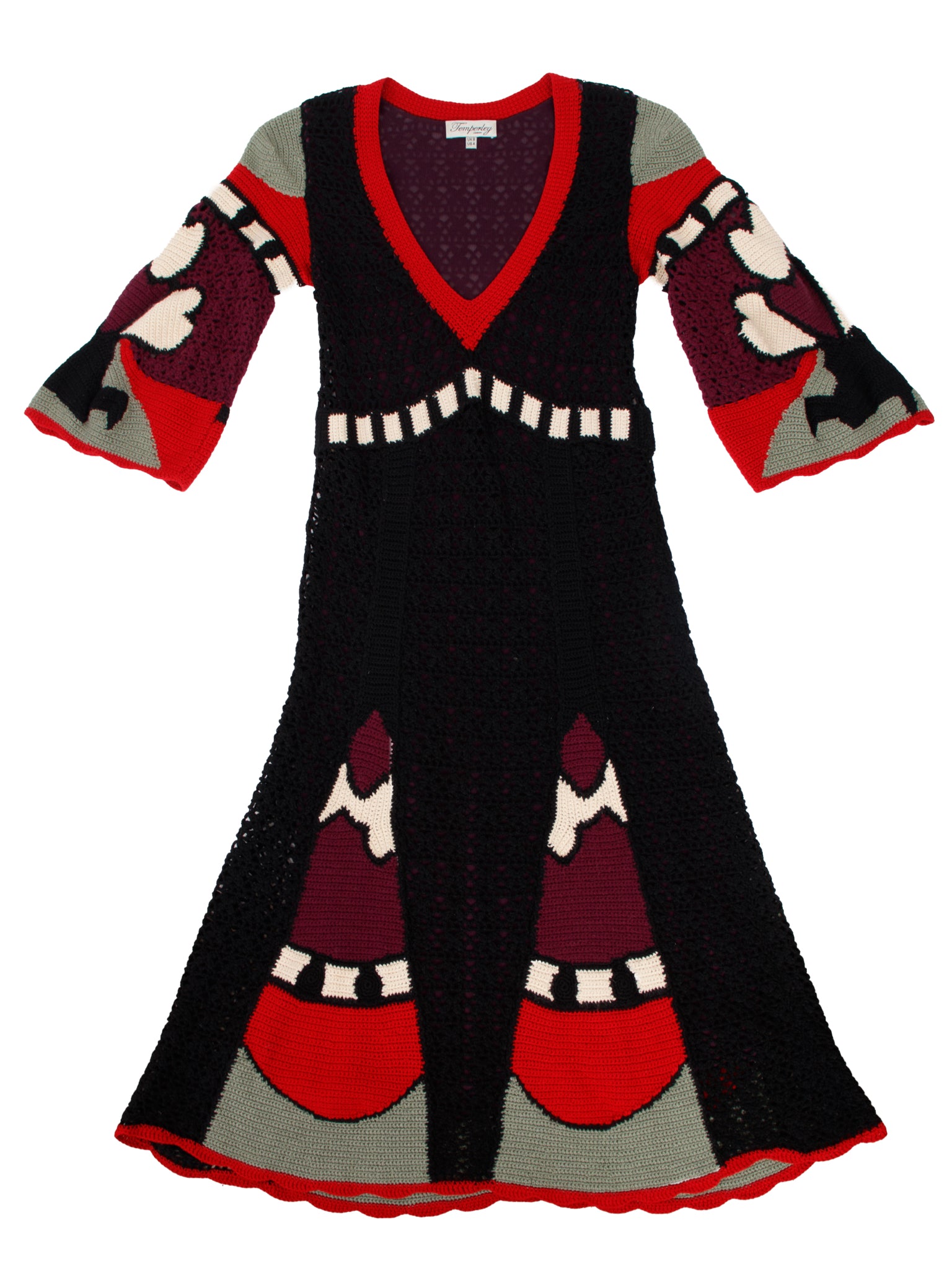 Temperley London Cashmere & Silk Crochet Dress