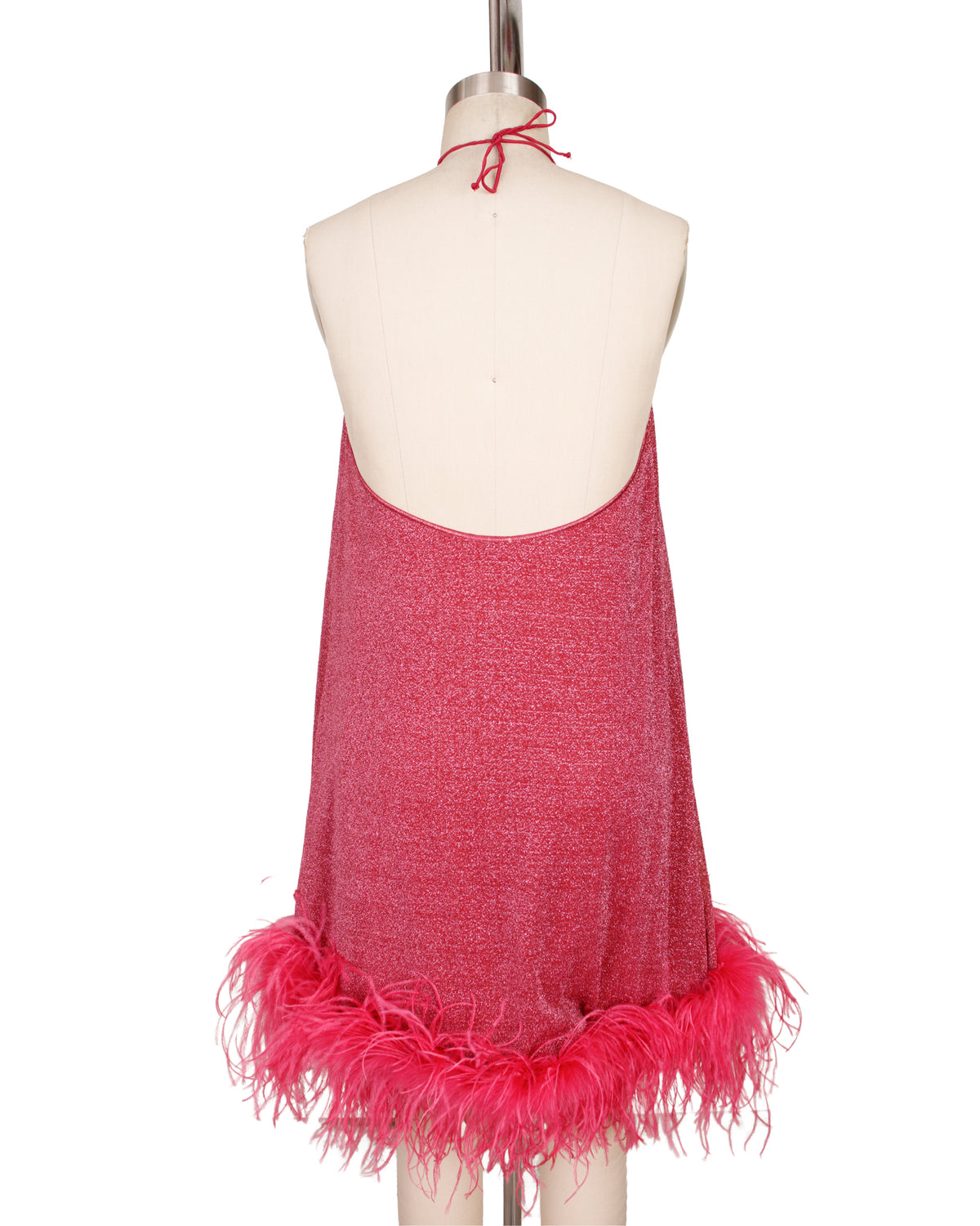 Oseree Lumiere Lurex Ostritch Feather Dress