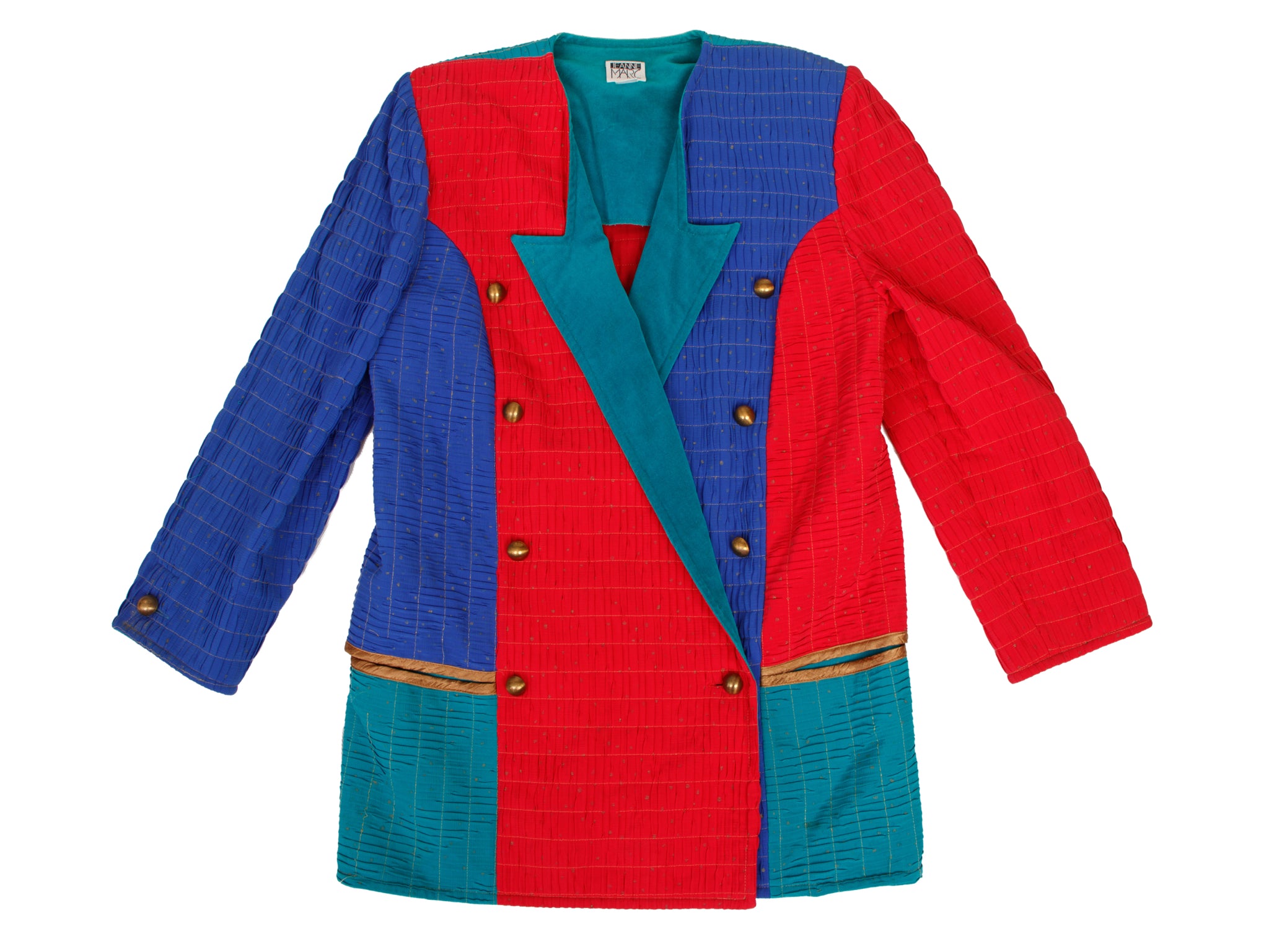 Jeanne Marc Color Block Qulited Pant Set